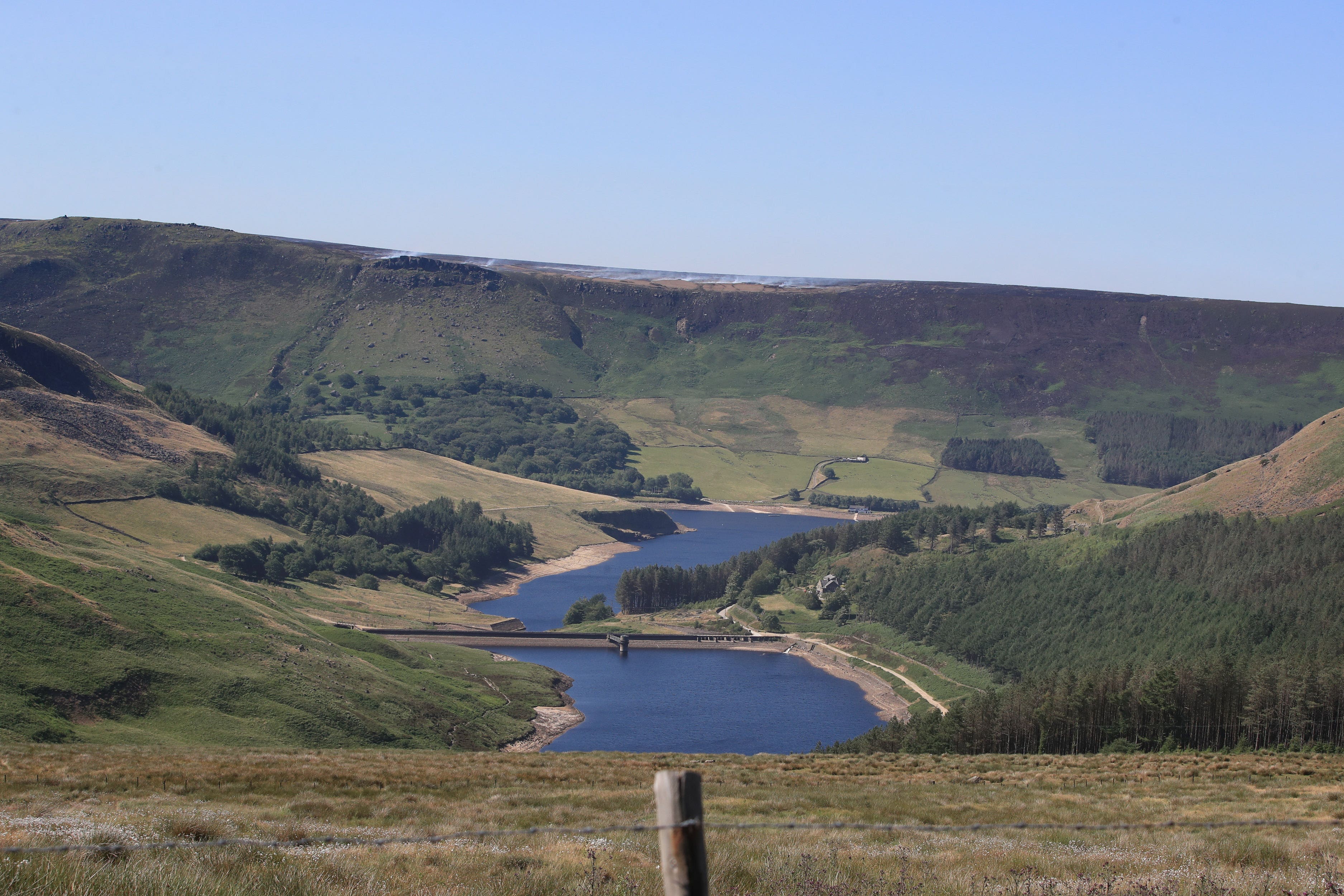 A man is missing after going into the water at Dovestone Reservoir on Saddleworth Moor (Peter Byrne/PA)