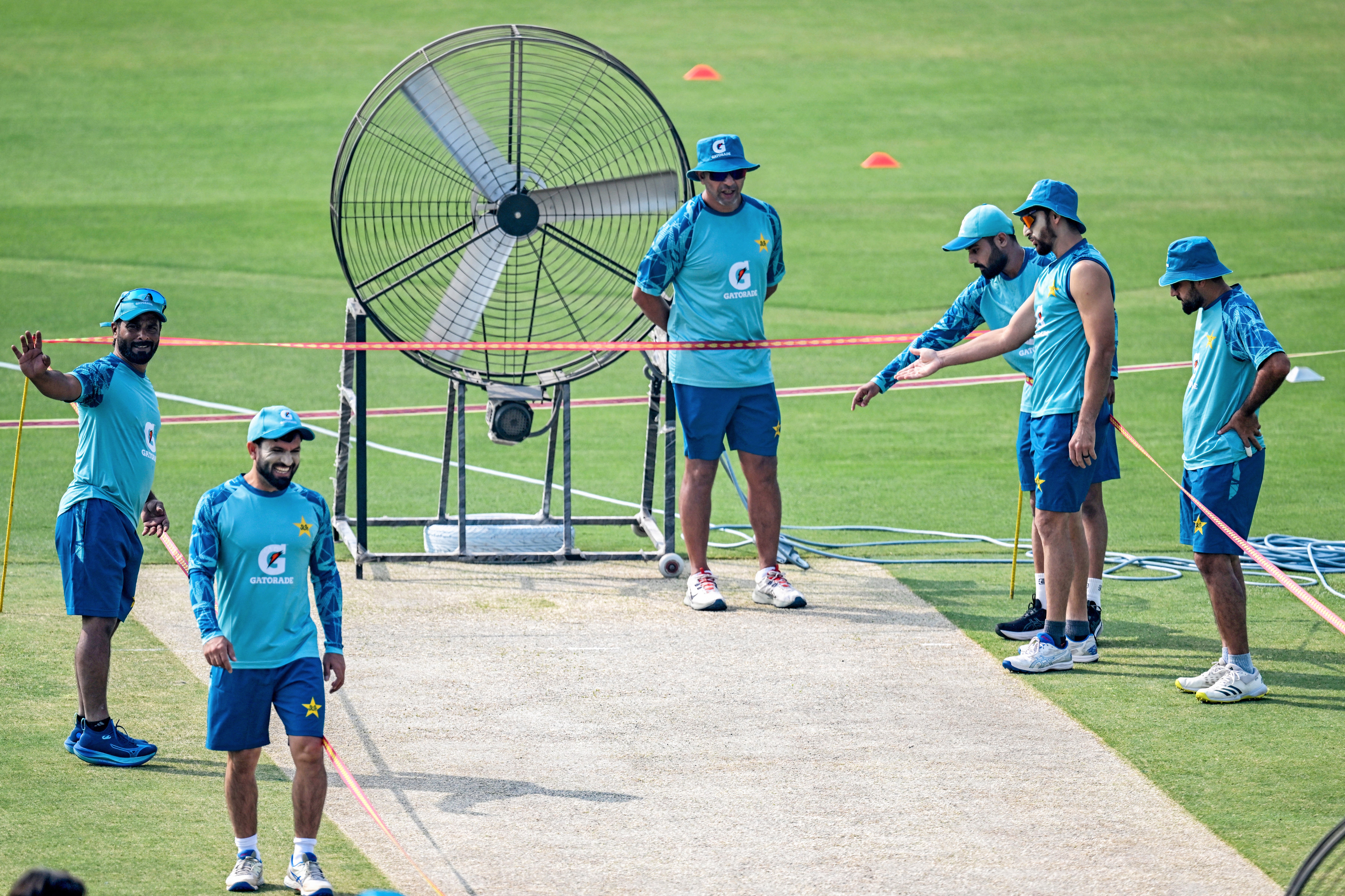 Pakistan have been baking the Rawalpindi pitch ahead of the third Test