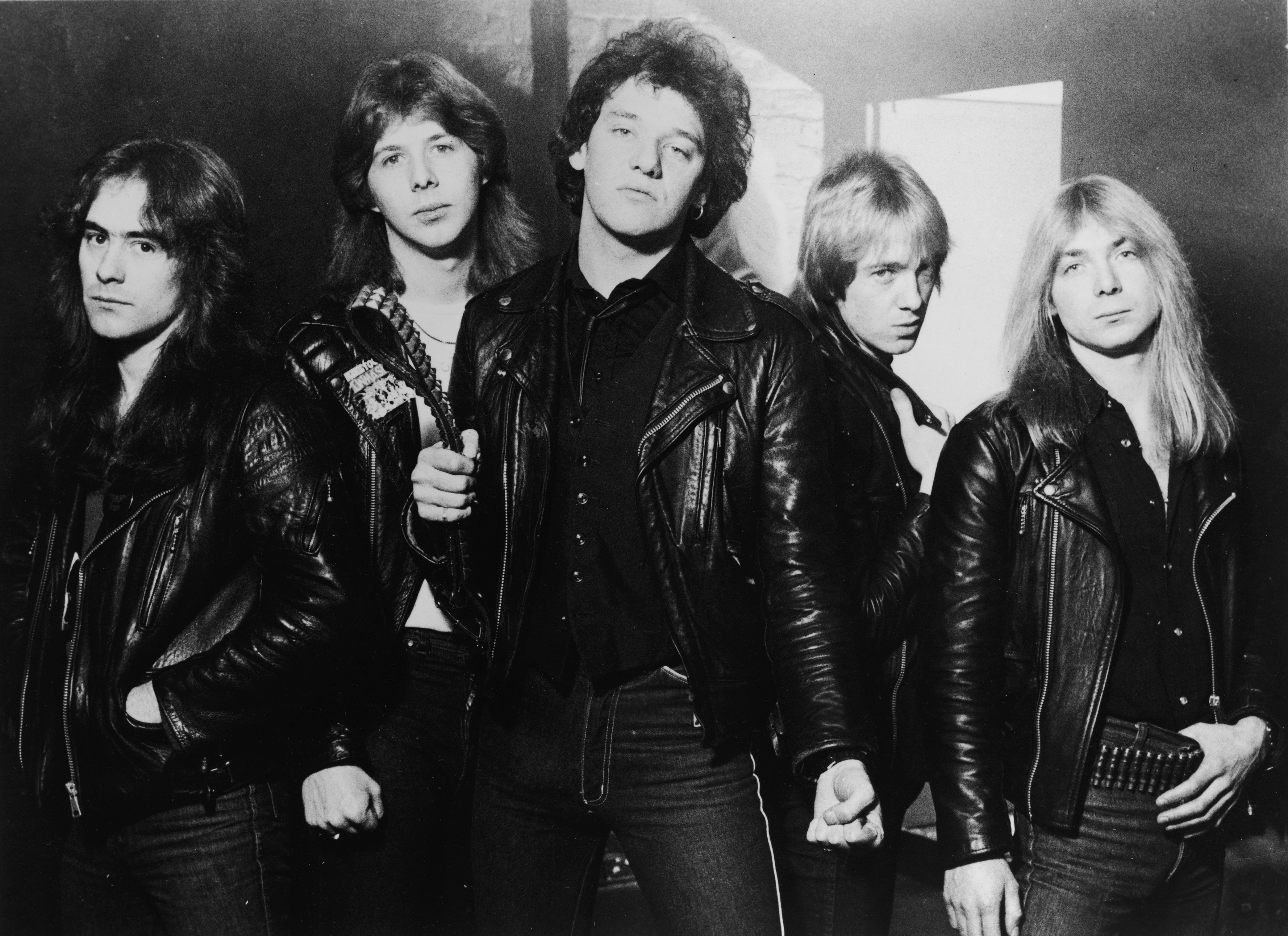 Iron Maiden in 1981: (left-right) Steve Harris, Clive Burr, Paul Di’Anno, Adrian Smith and Dave Murray