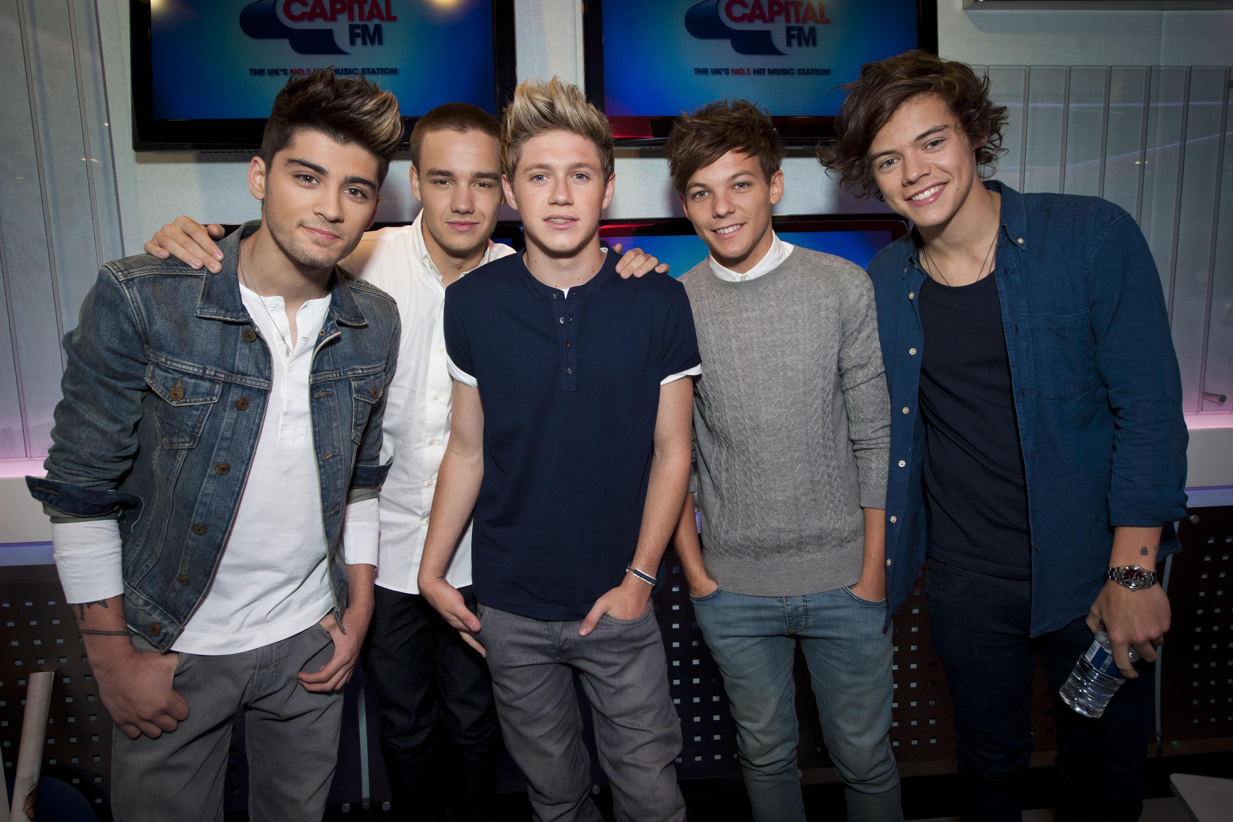 Liam Payne (second from left) with his One Direction bandmates