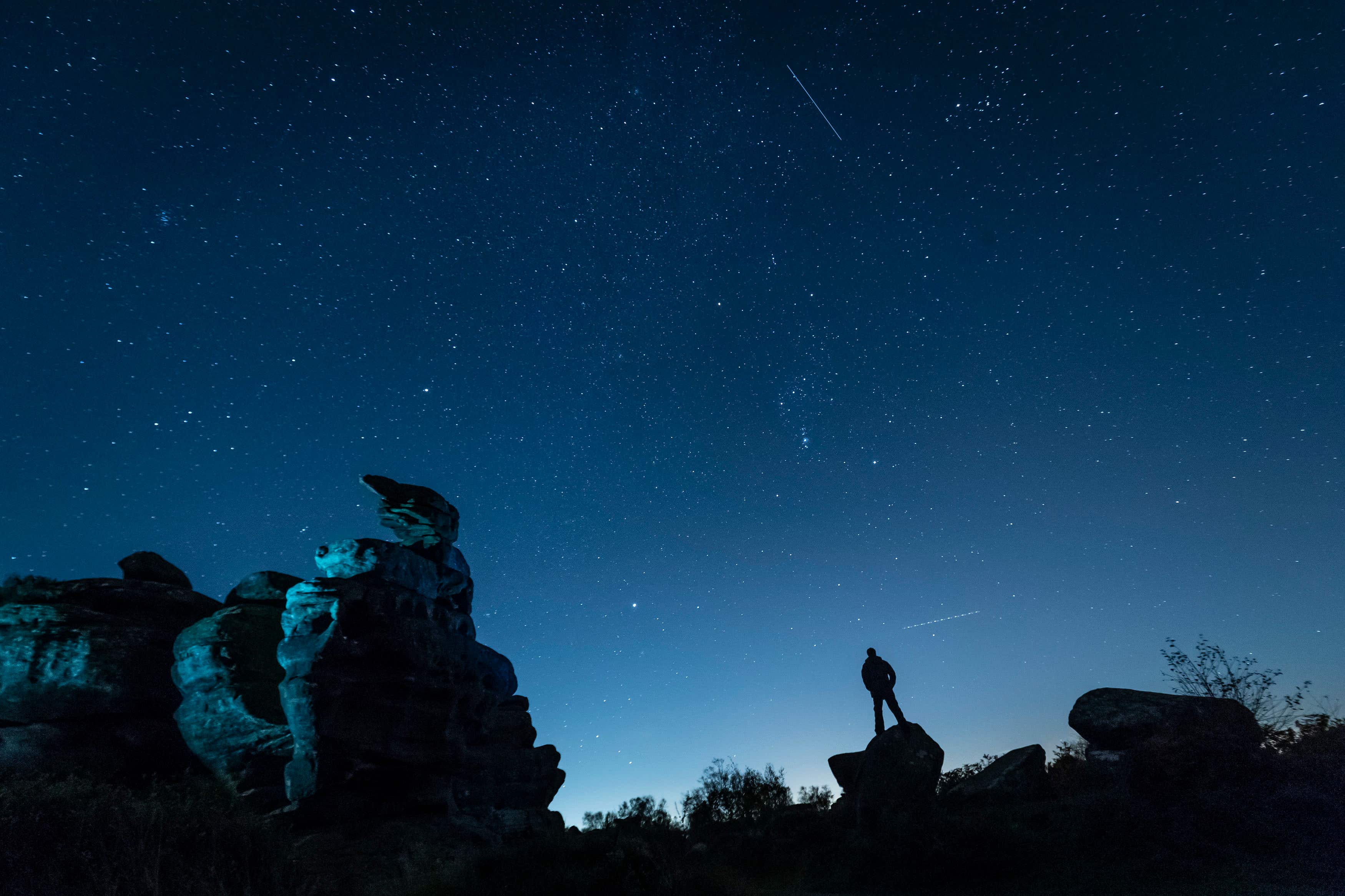 Skygazers could catch a glimpse of celestial fireworks as debris left by Halley’s Comet lights up the night sky (Danny Lawson/PA)