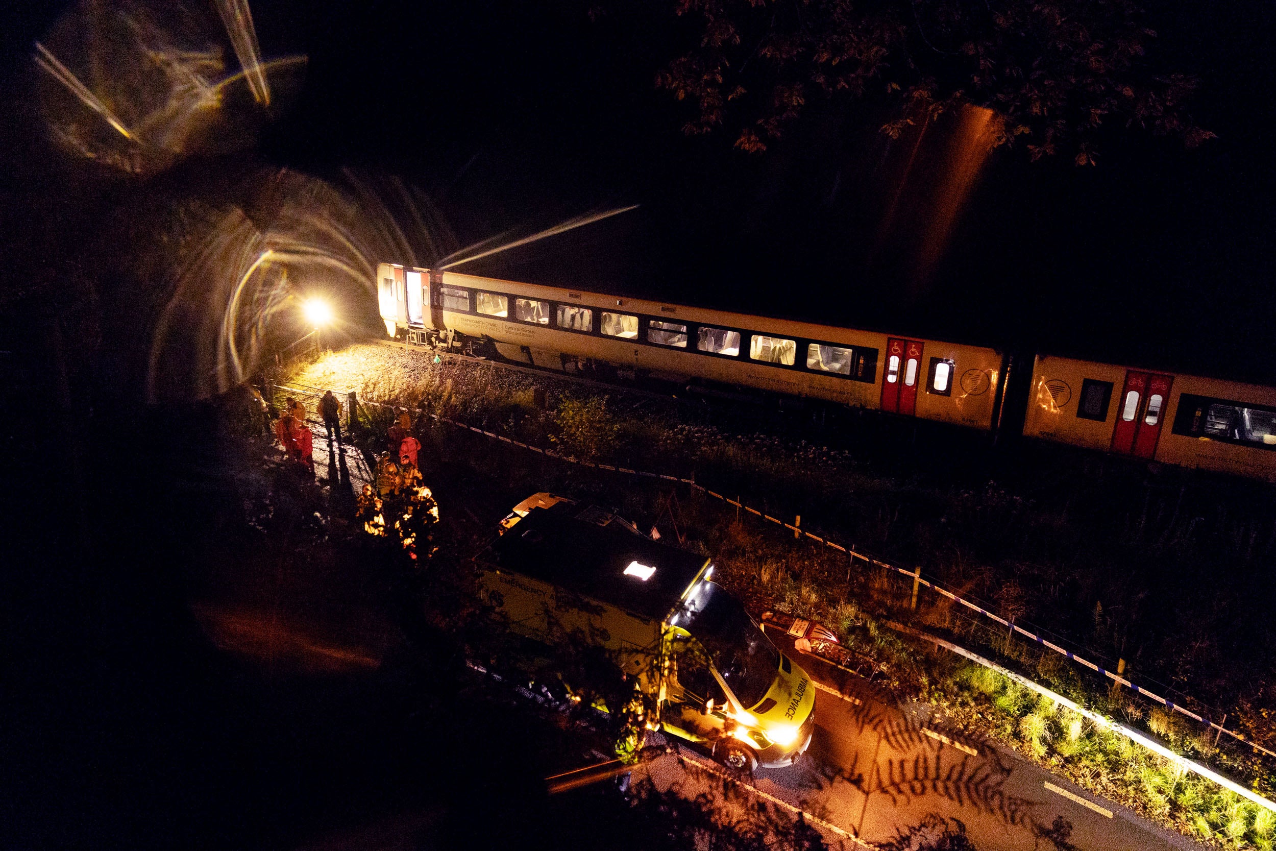 The railway will remain closed for a time while police officers investigate the incident