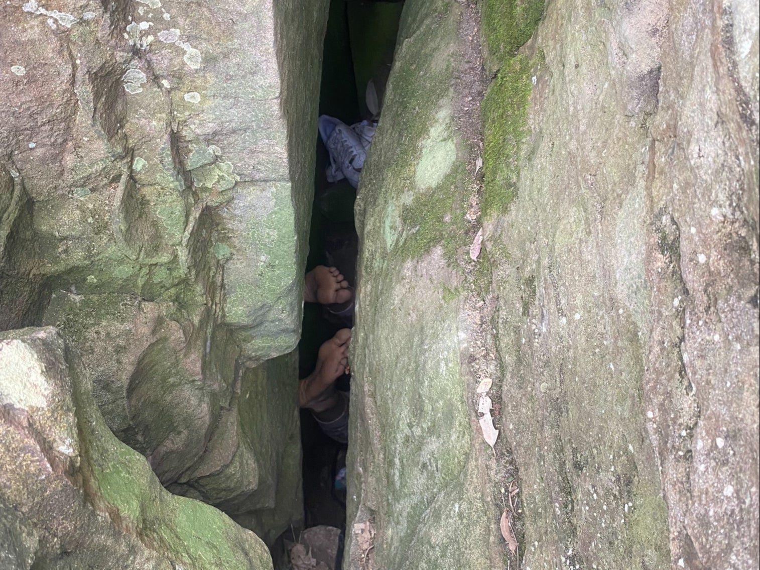 A woman in New South Wales was stuck between boulders for hours