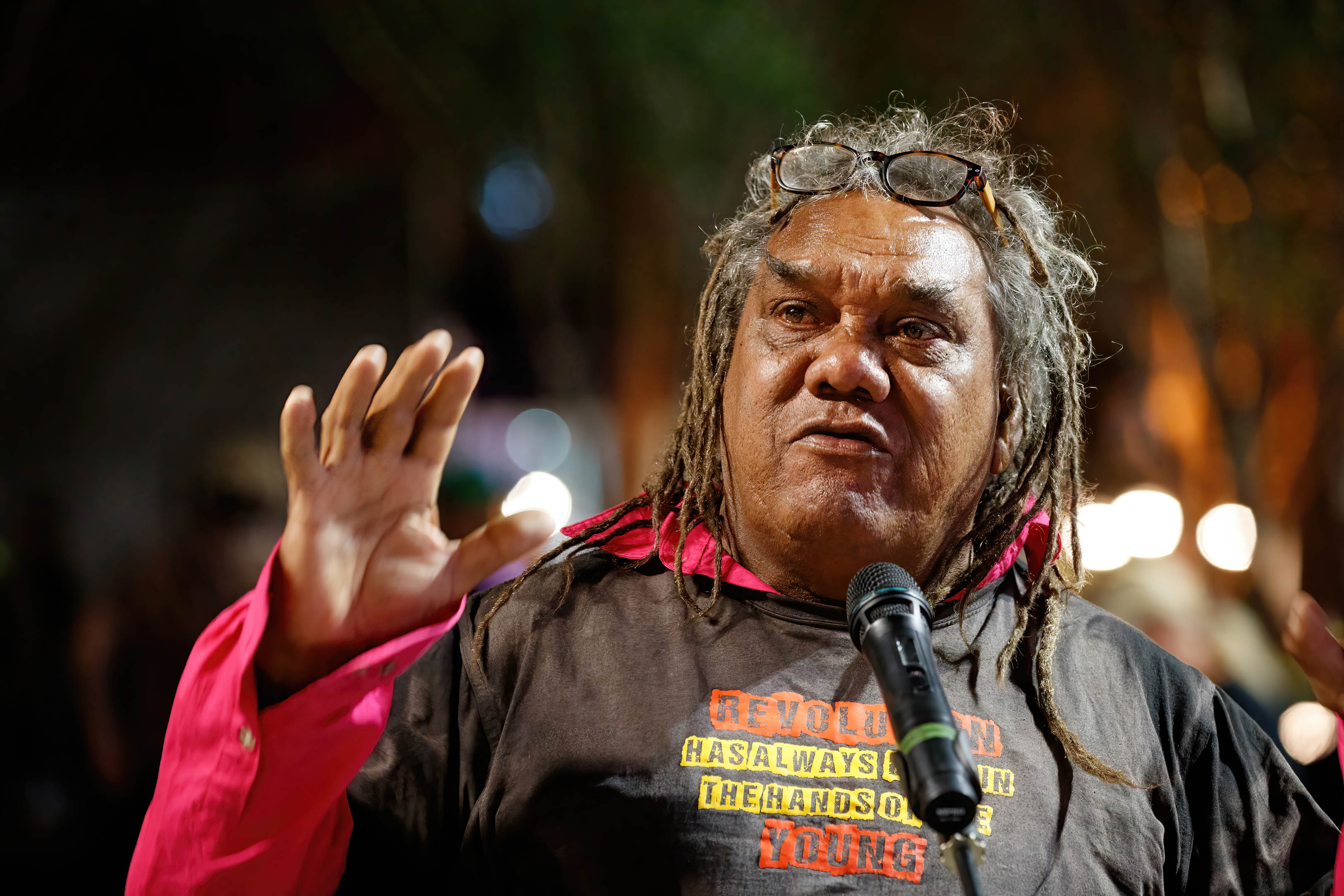 Wayne “Coco” Wharton was arrested in Australia for protesting the royal tour.