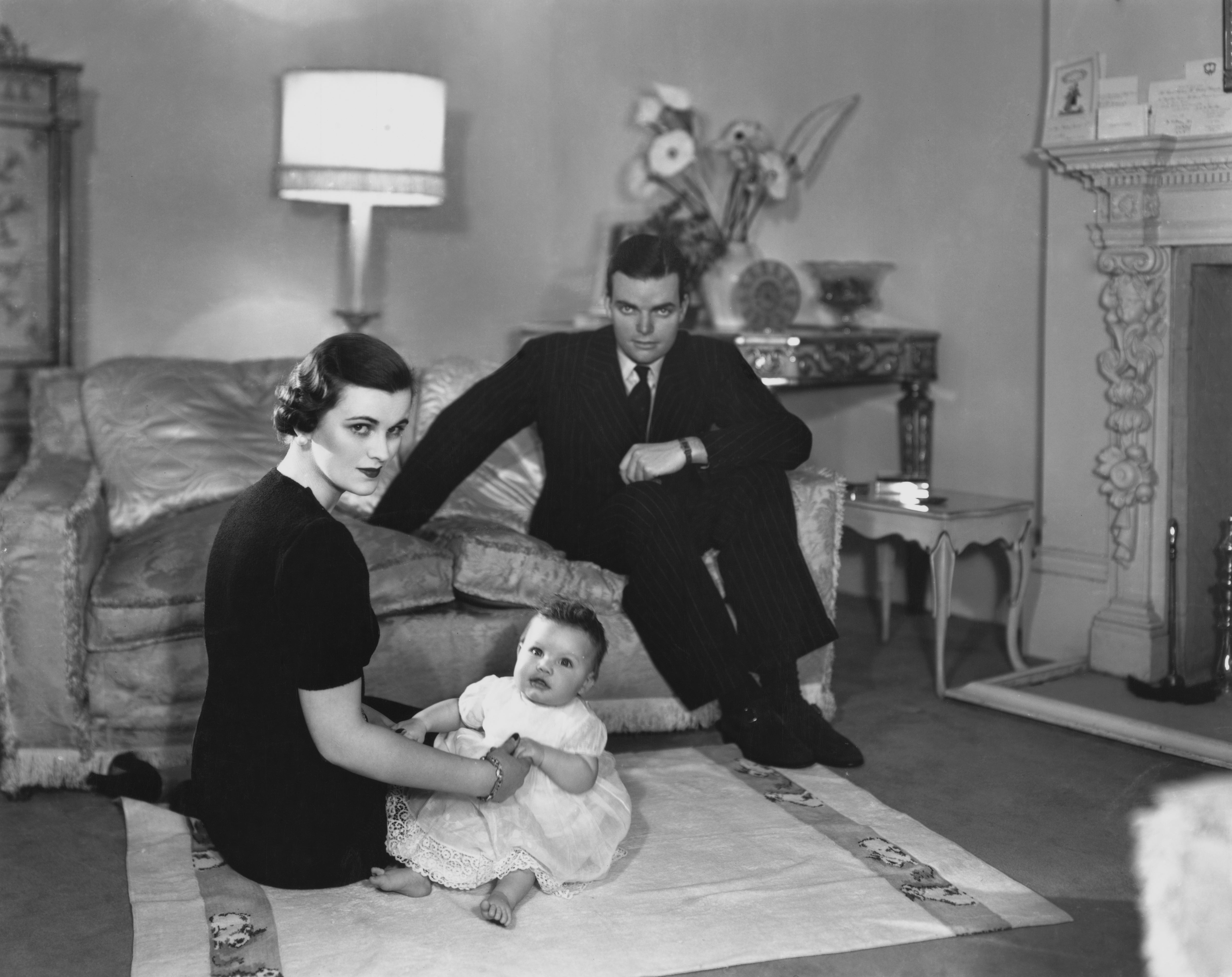 Margaret Sweeny with her first husband, Charles Sweeny, and their daughter, Frances.