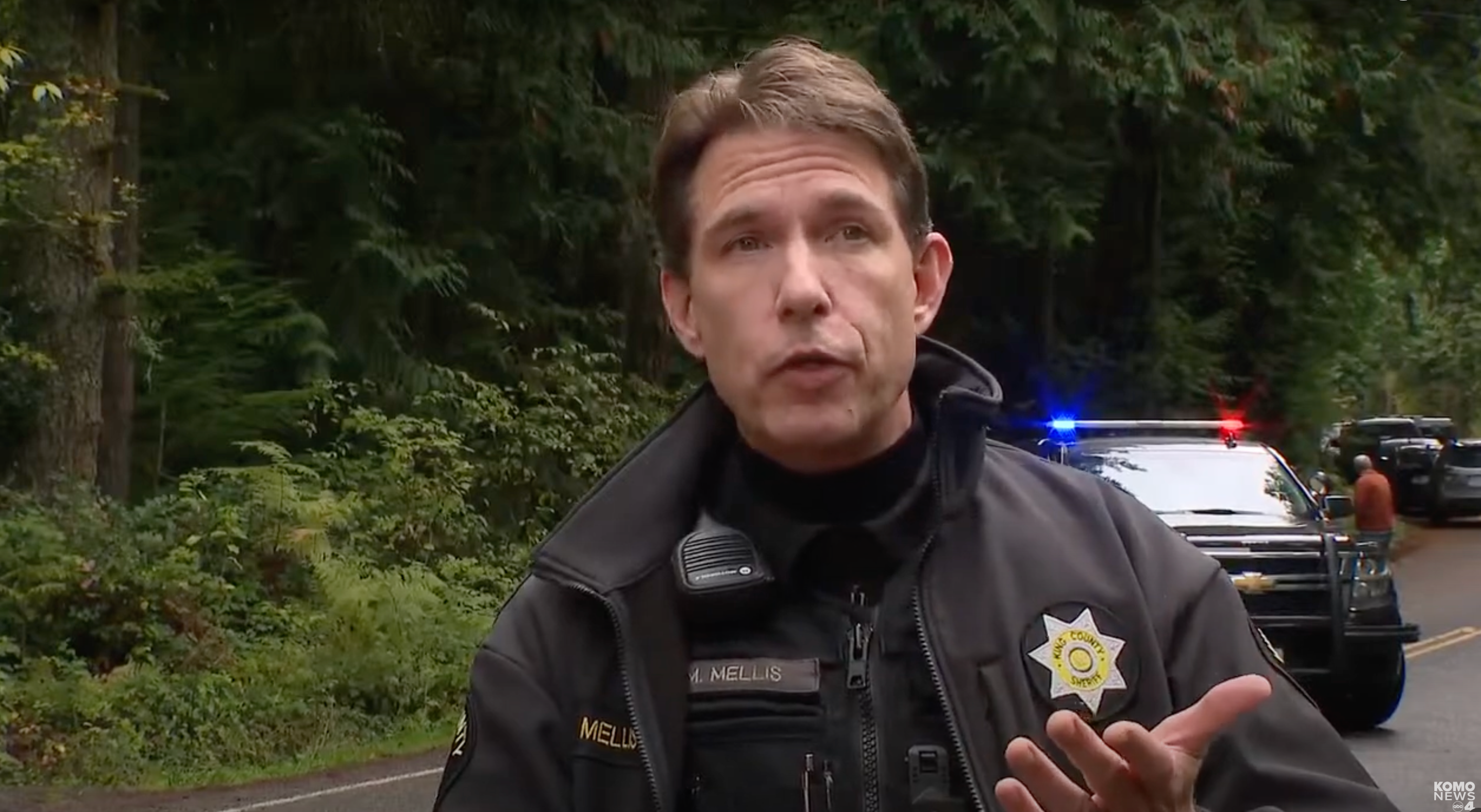 Mike Mellis with the King County Sheriff’s Office gives press conference after shooting