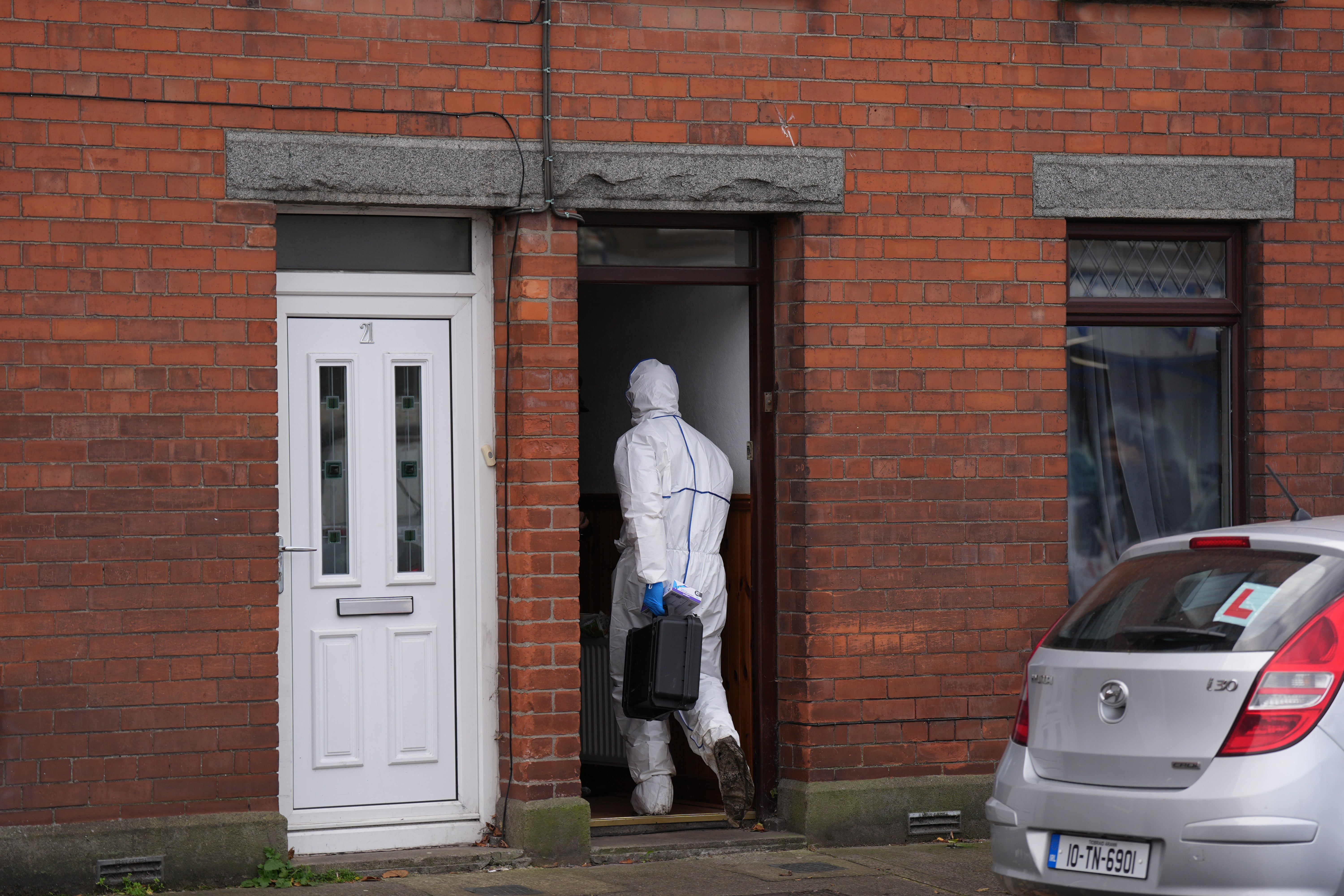 File: Gardai forensic officers at a house in Dundalk, Co Louth as they search a former family home, in the investigation into the suspected murder of eight-year-old Kyran Durnin