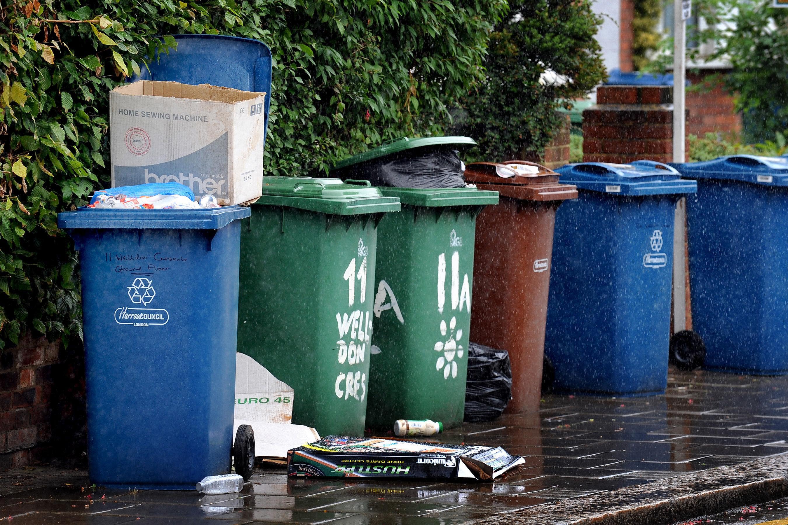 Recycling wheelie bins (Anthony Devlin/PA)