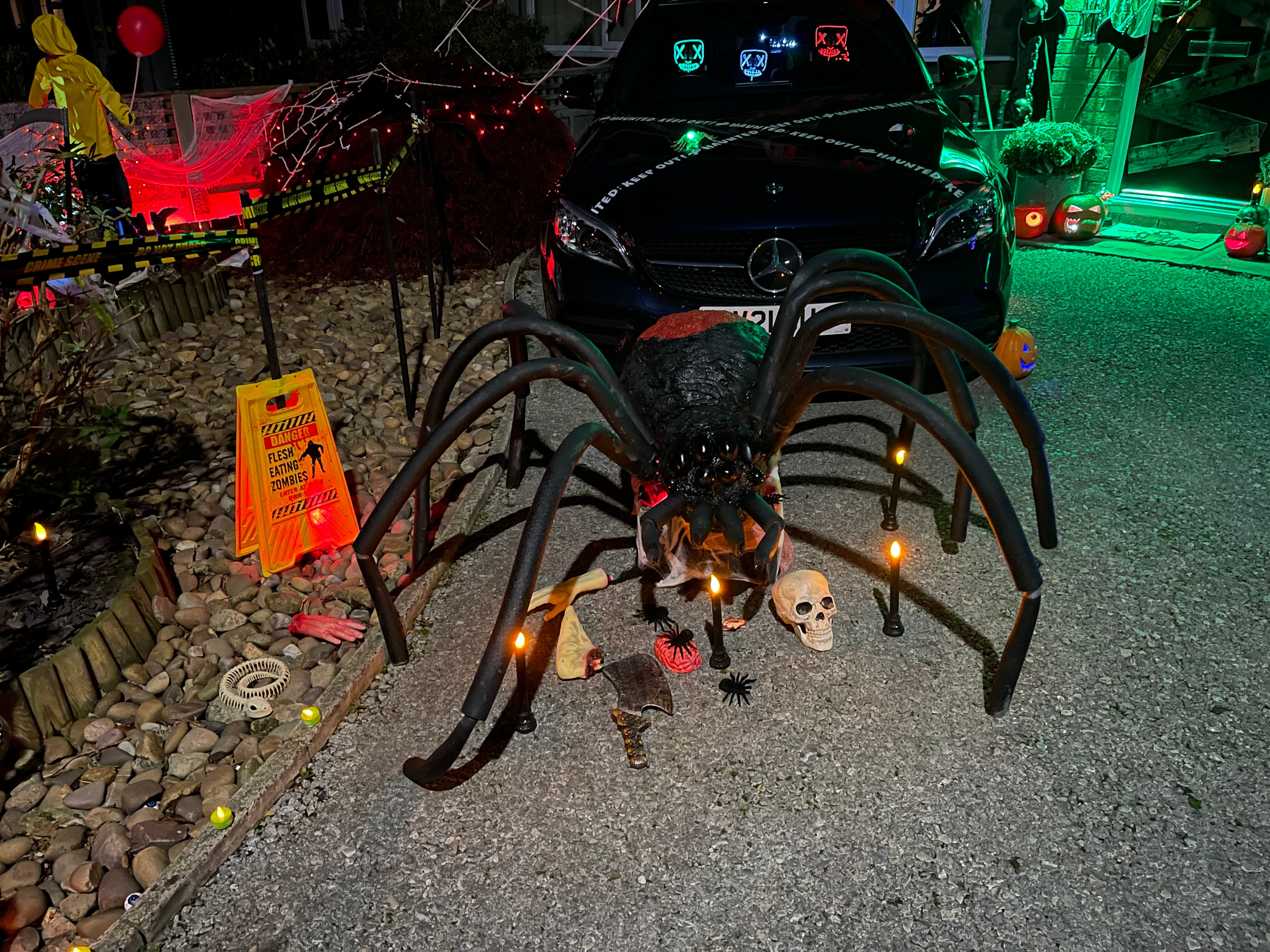 Toby is most proud of his DIY giant spider