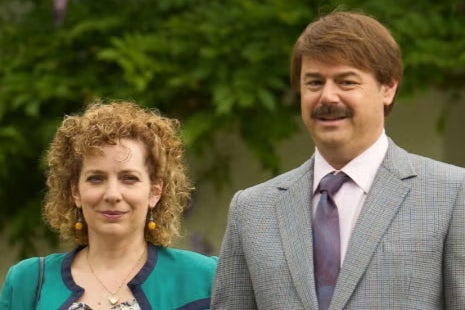 Katherine Parkinson and Danny Dyer in ‘Rivals’