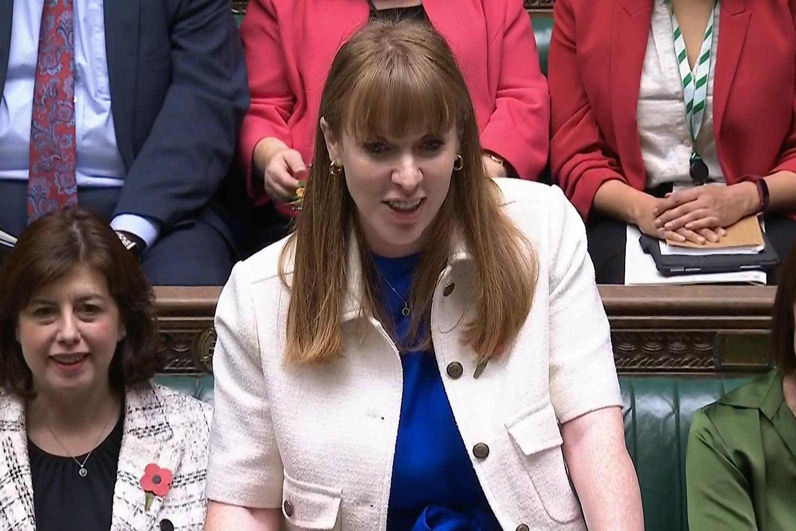 Deputy Prime Minister Angela Rayner during Prime Minister’s Questions on Wednesday (House of Commons/UK Parliament/PA)