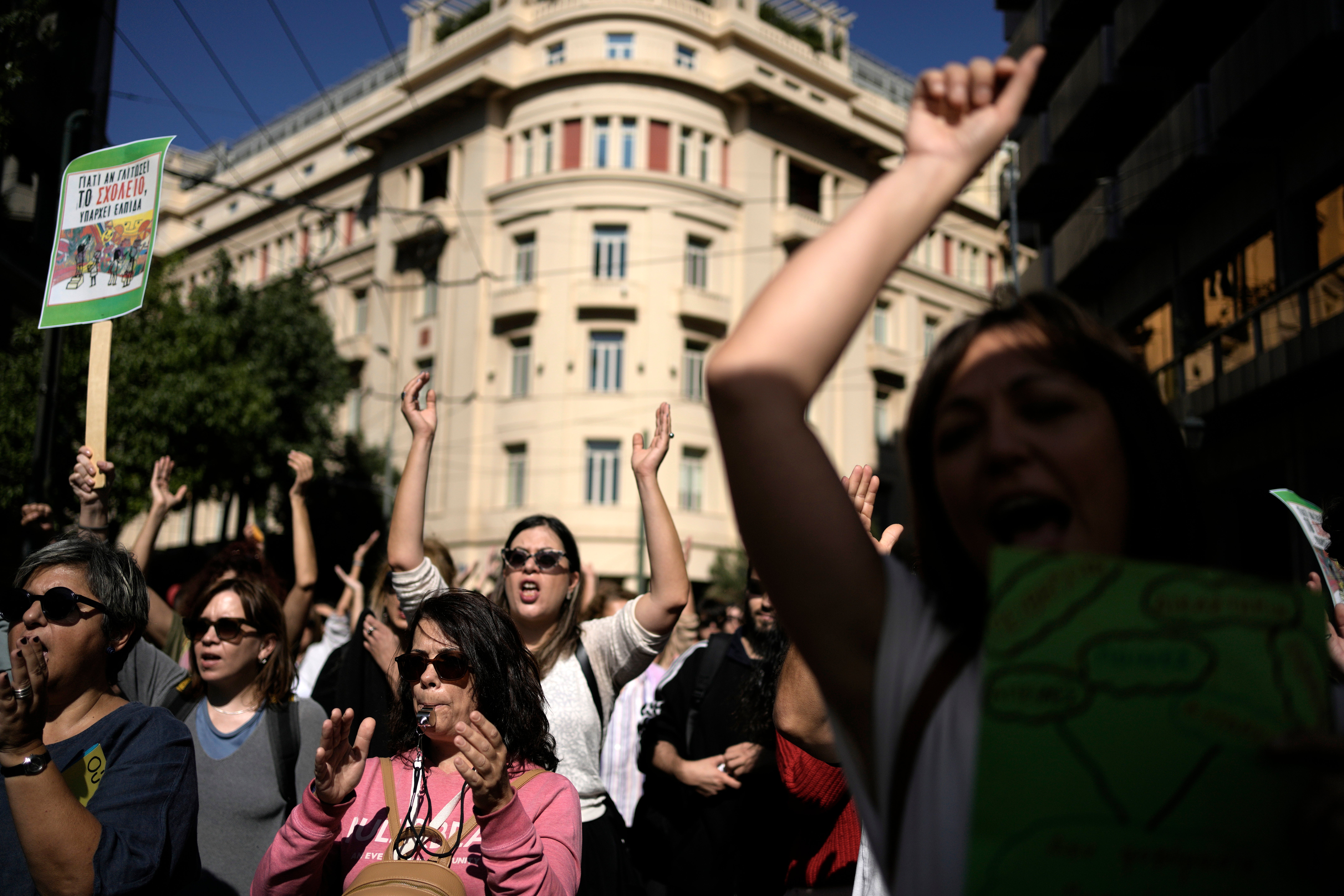 Greece Teachers Protest