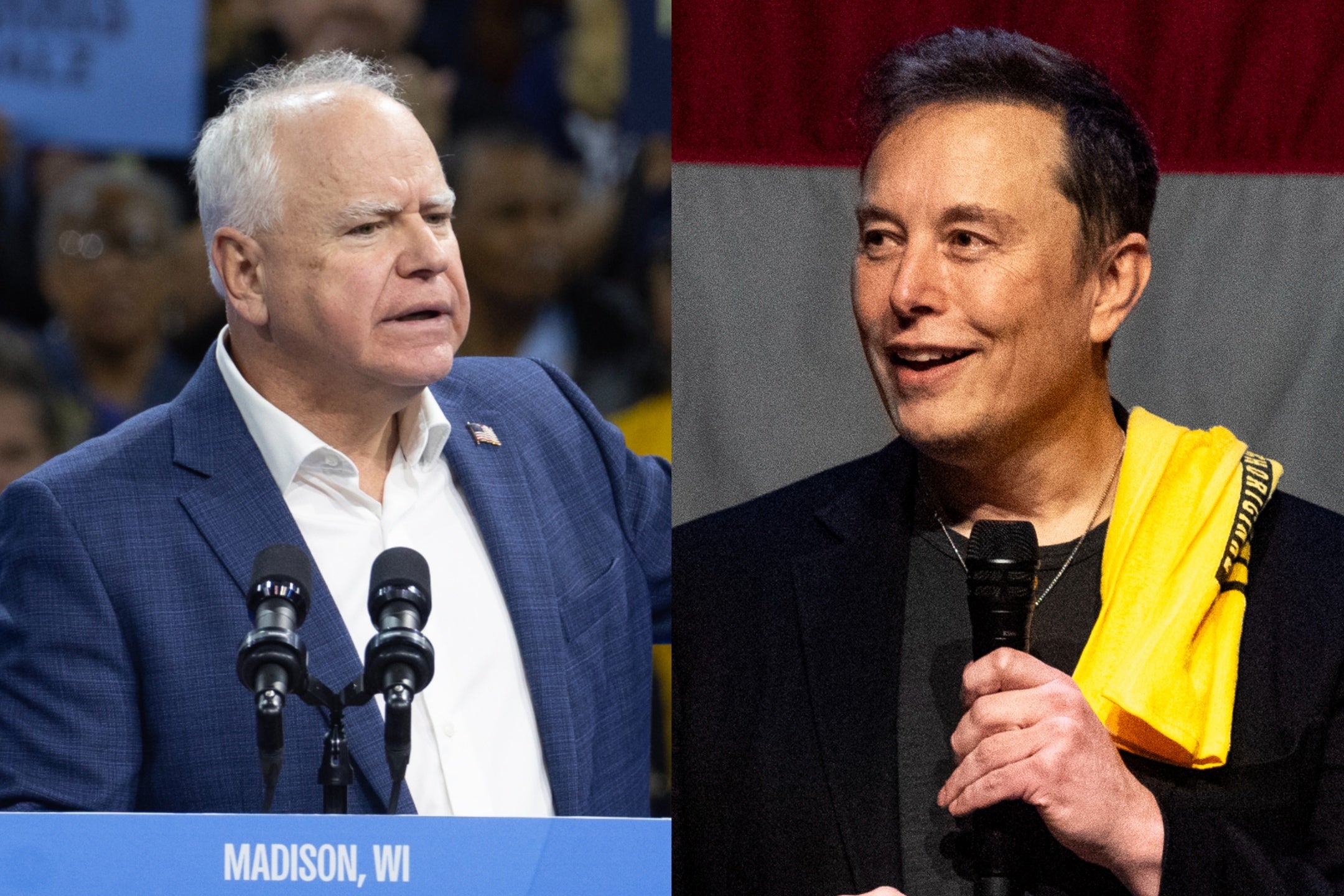 Elon Musk launched an attack on Tim Walz last night after the Democratic vice presidential nominee called the billionaire 