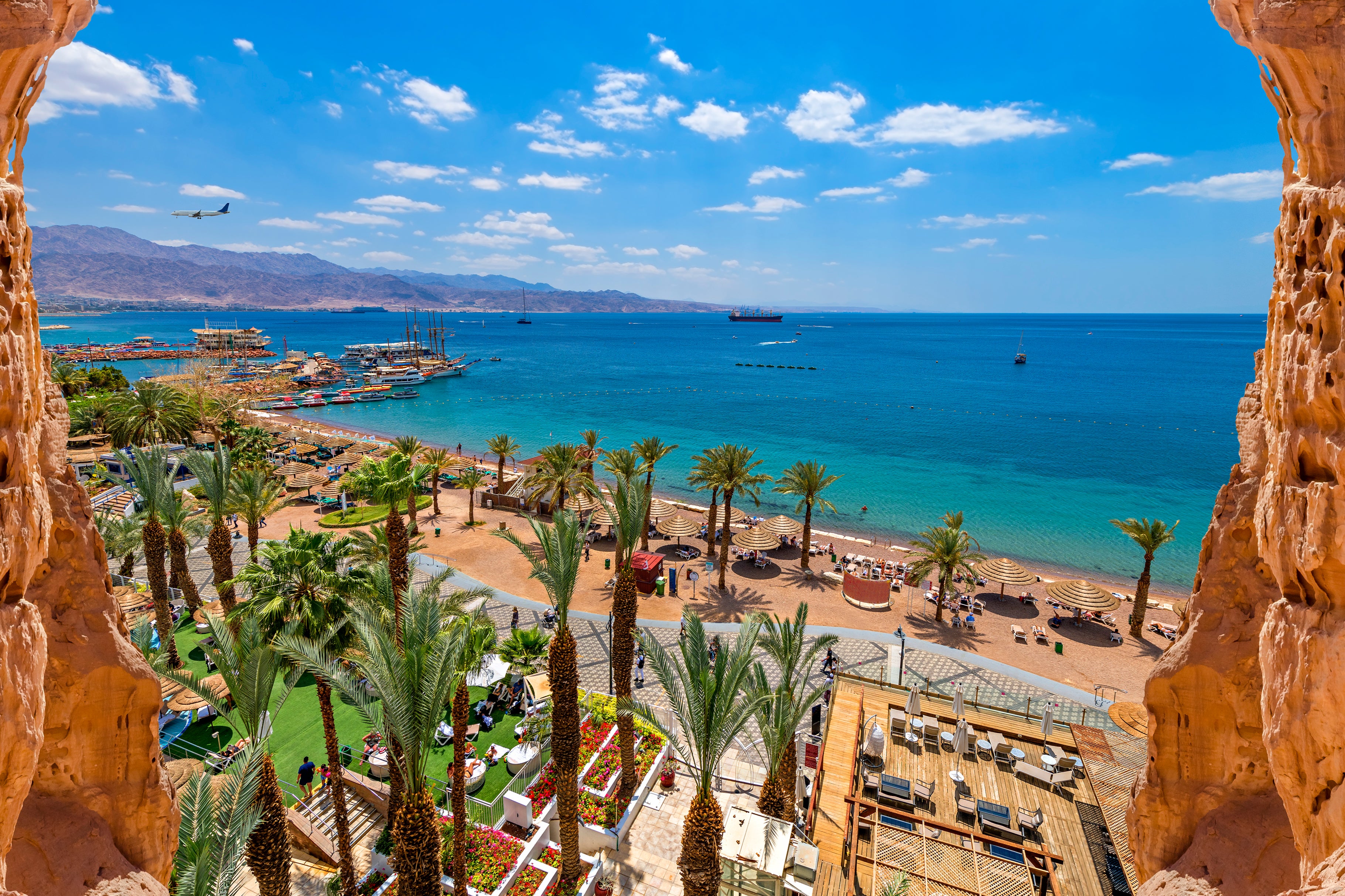 Relax by the beach at one of the many clubs in Aqaba