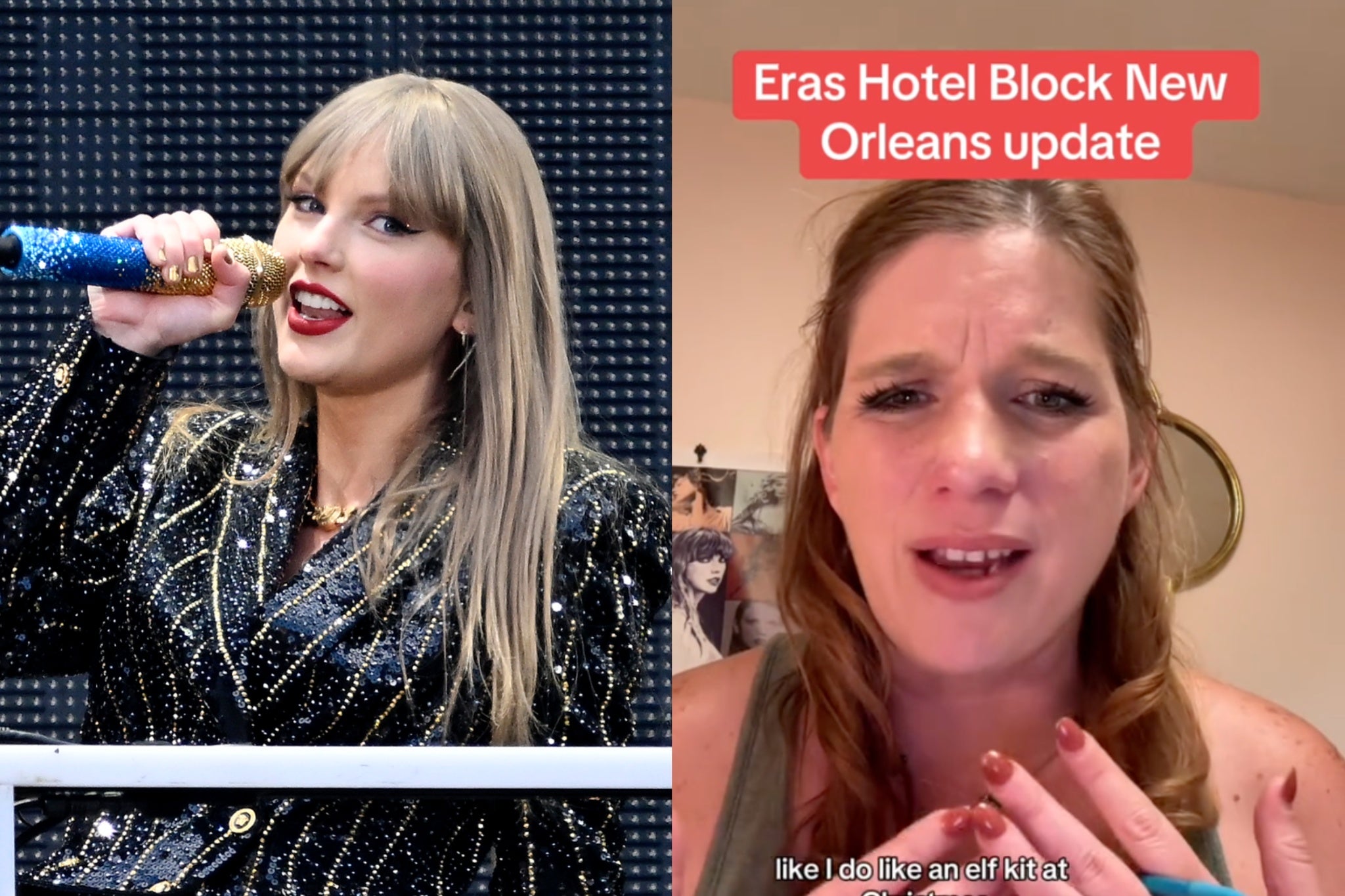 Rebecca Fox (right) booked 191 hotel rooms in advance before Taylor Swift's New Orleans concert