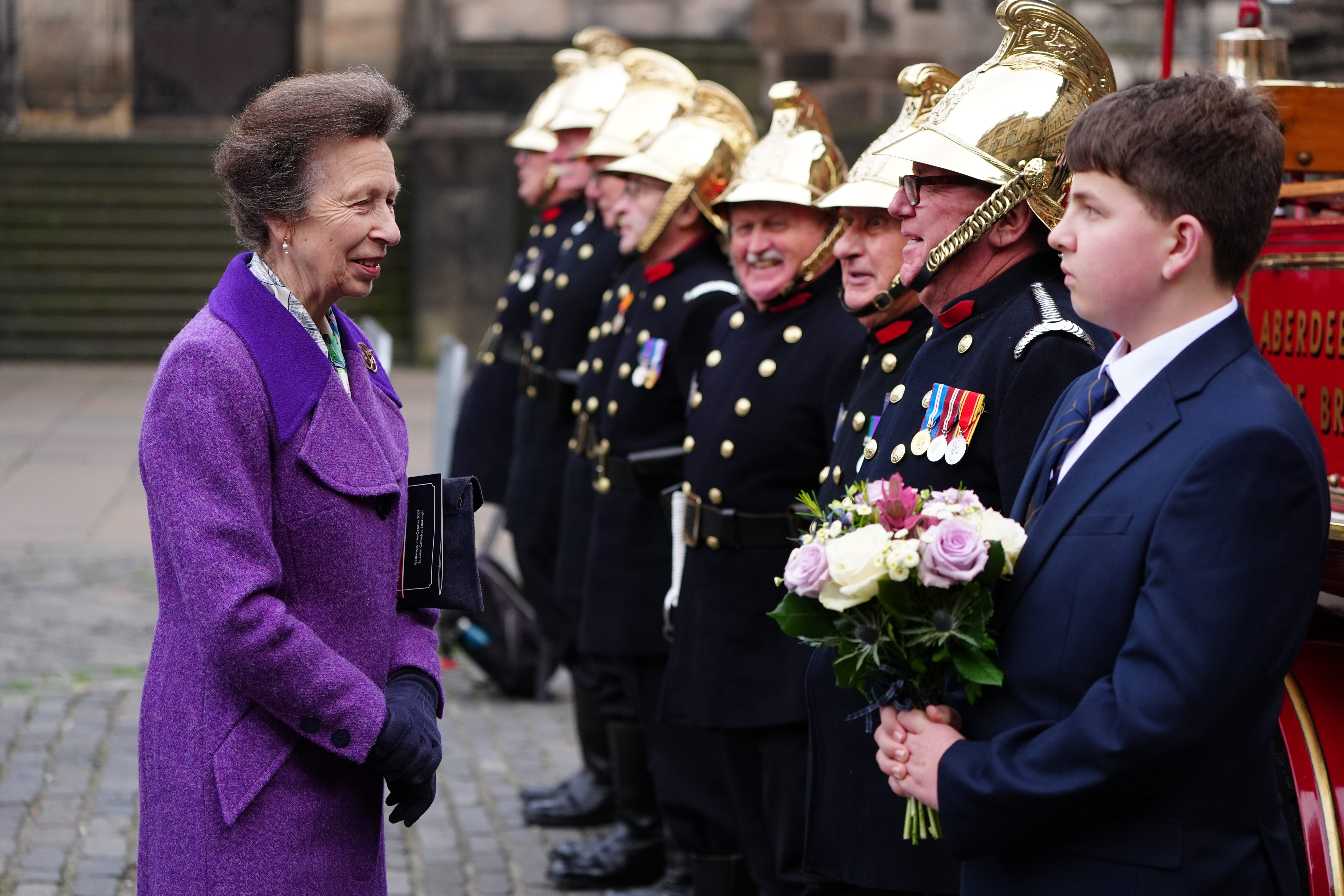 The Princess Royal attended a service on Wednesday to mark the 200th anniversary of the Scottish Fire and Rescue Service (Jane Barlow/PA)