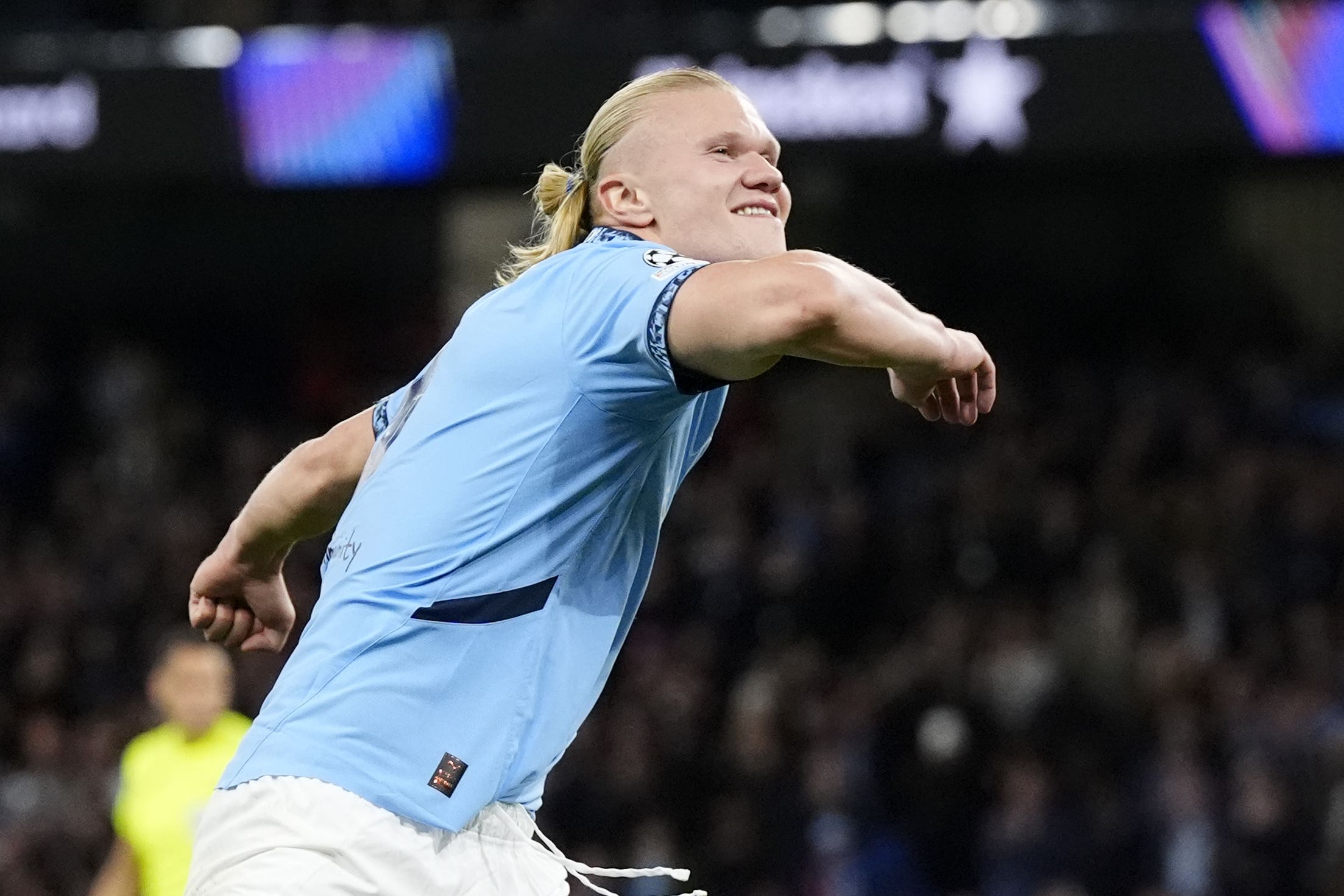 Erling Haaland was on target again for Manchester City (Nick Potts/PA)