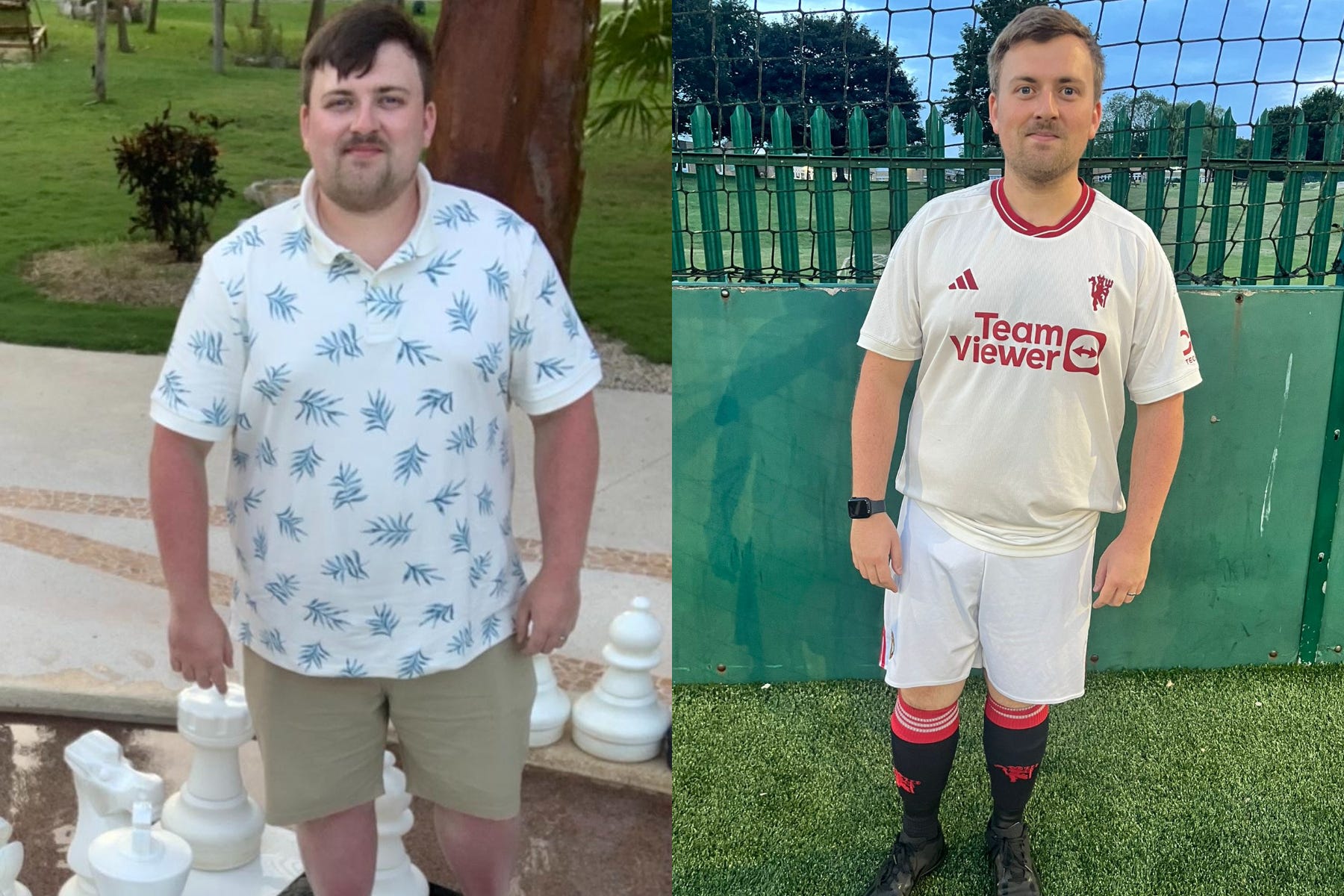 Stuart Campbell before and after losing weight