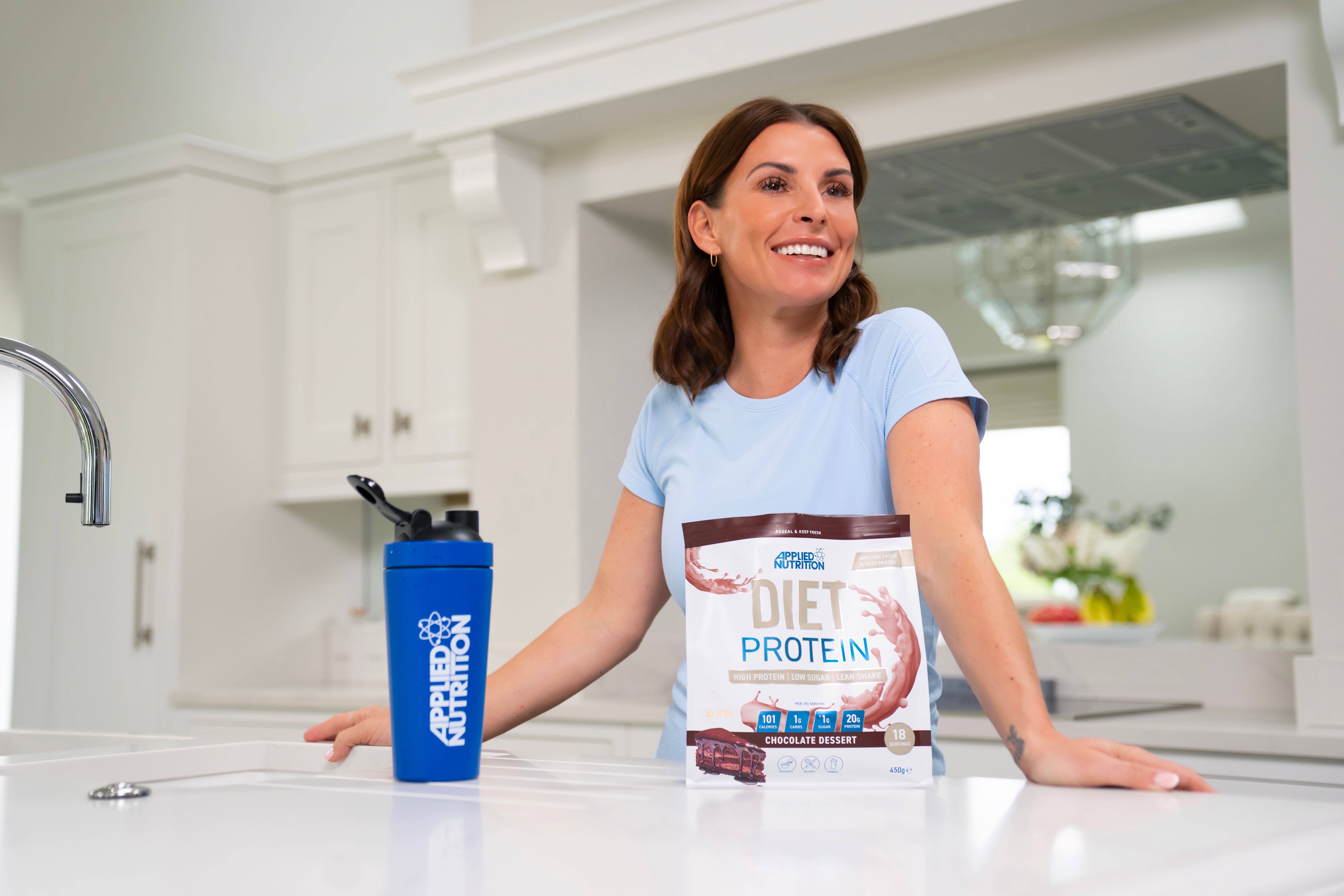 Coleen Rooney-backed sports health business Applied Nutrition has kicked off its stock market debut with a valuation of around £350 million. (Applied Nutrition/PA)