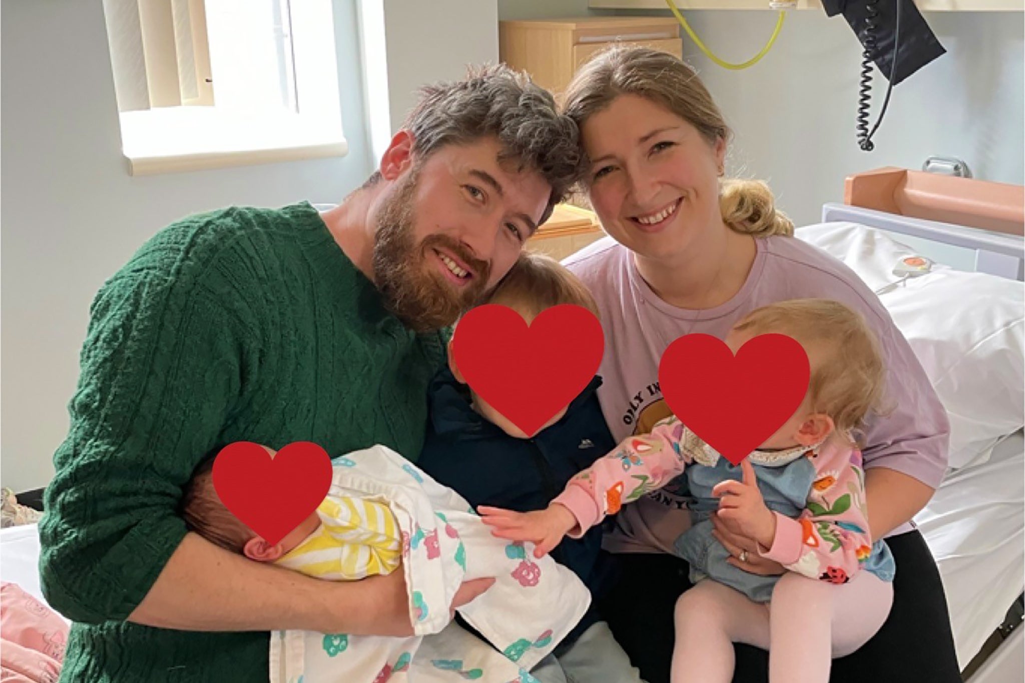 Rachael Doman and her husband Paul with their three children