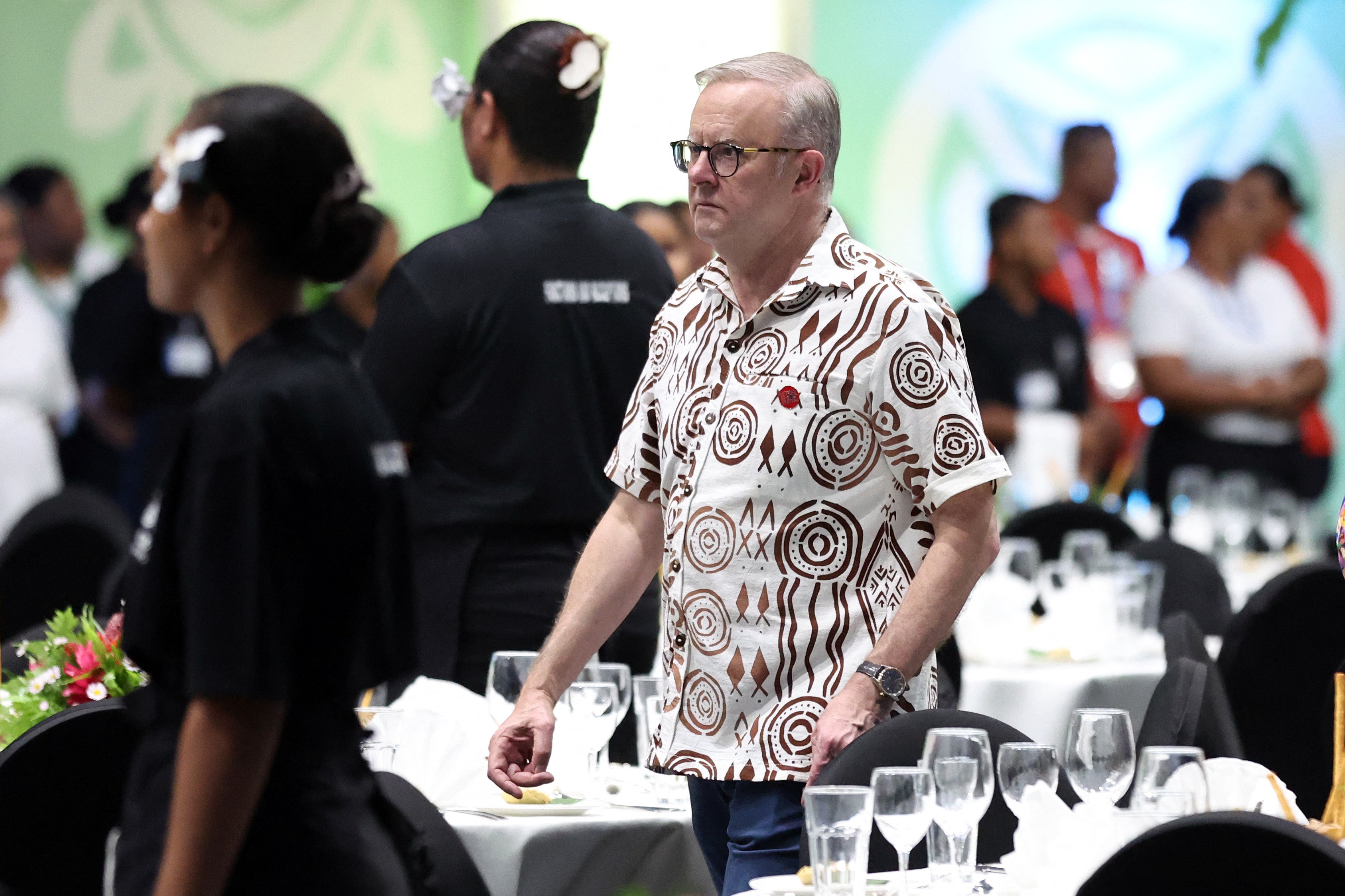 Australian prime minister Anthony Albanese during the Commonwealth Heads of Government Meeting in Apia, Samoa