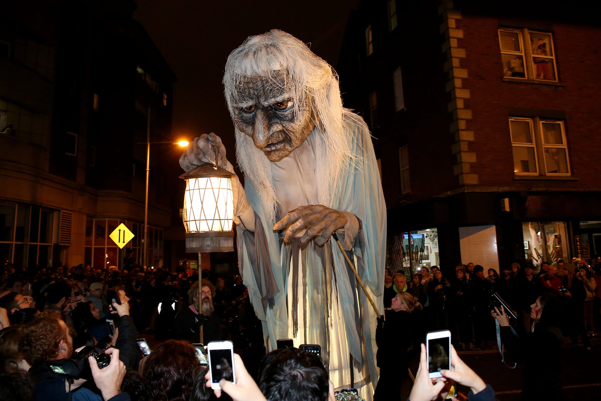 A grizzled figure looms in the streets of Ireland’s capital in 2016’s Bram Stoker festival