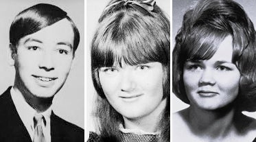 Victims of the Zodiac killer (left to right) David Arthur Faraday, Betty Lou Jensen and Darlene Ferrin