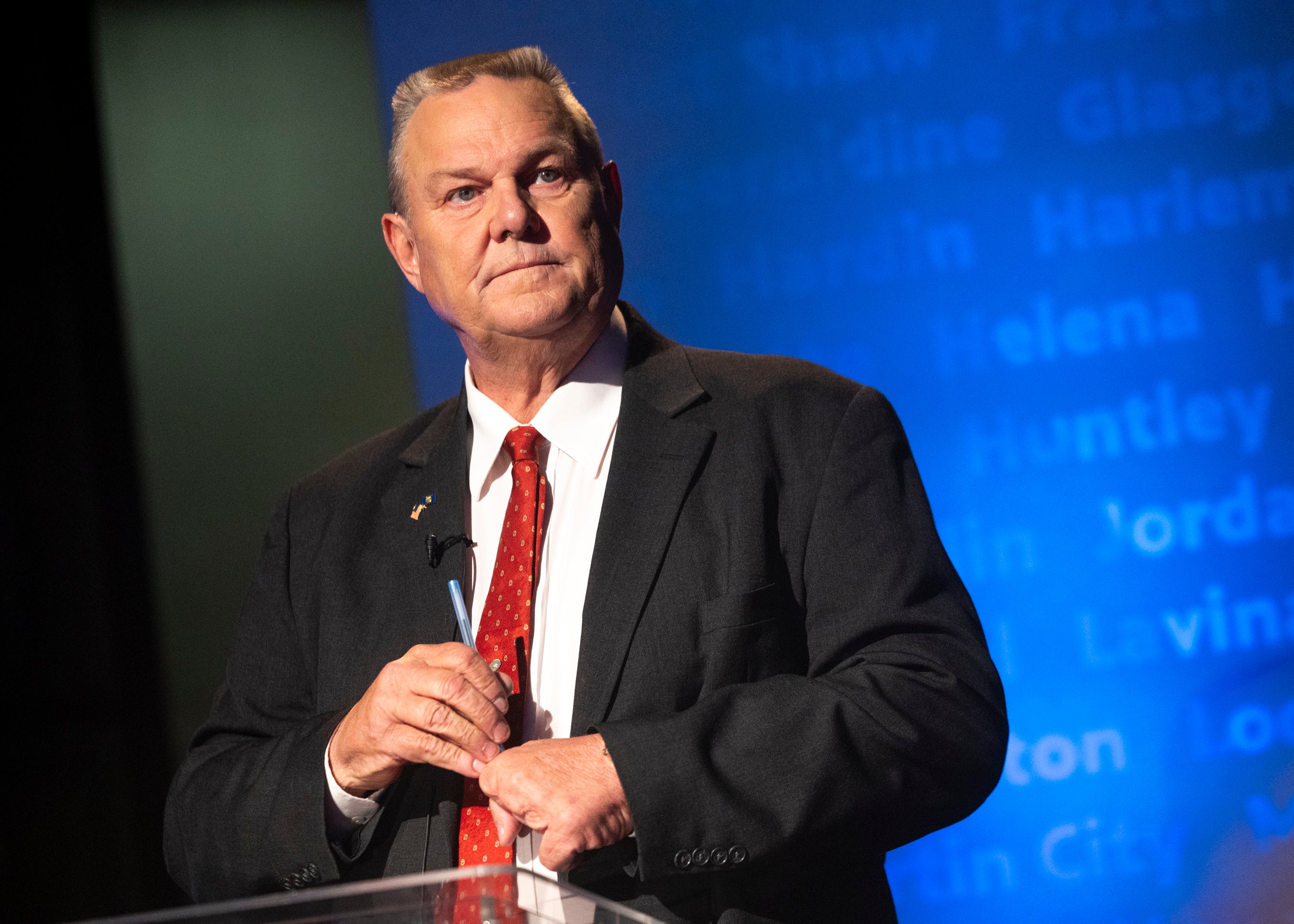 Jon Tester appears at his debate with Tim Sheehy in the final weeks of the 2024 election. The race in Montana could help decide who control the Senate