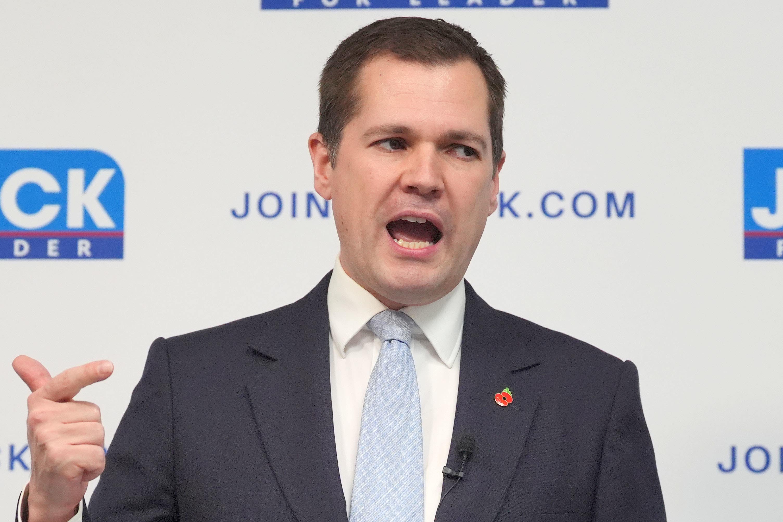 Conservative Party leadership candidate Robert Jenrick (Jonathan Brady/PA)