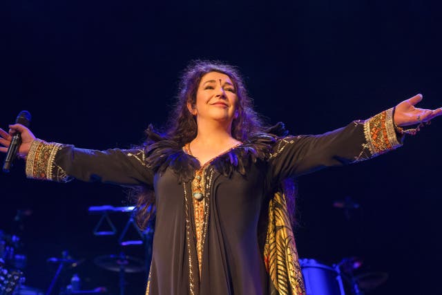 <p>Kate Bush performing at the Hammersmith Apollo in 2014</p>