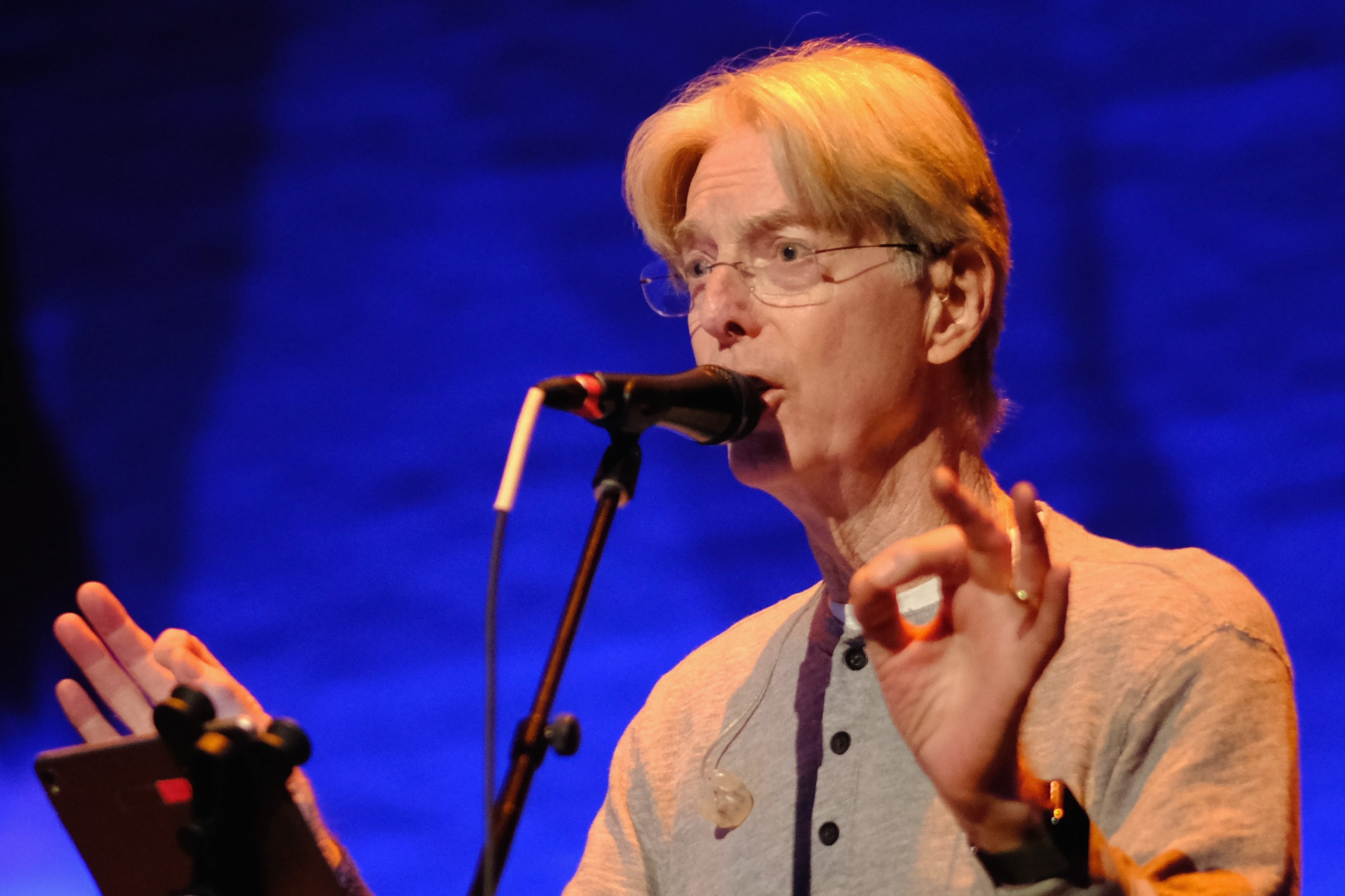 Phil Lesh onstage at ‘Phil Lesh And Very Special Friends’ at the Apollo Theater in New York in September 2018