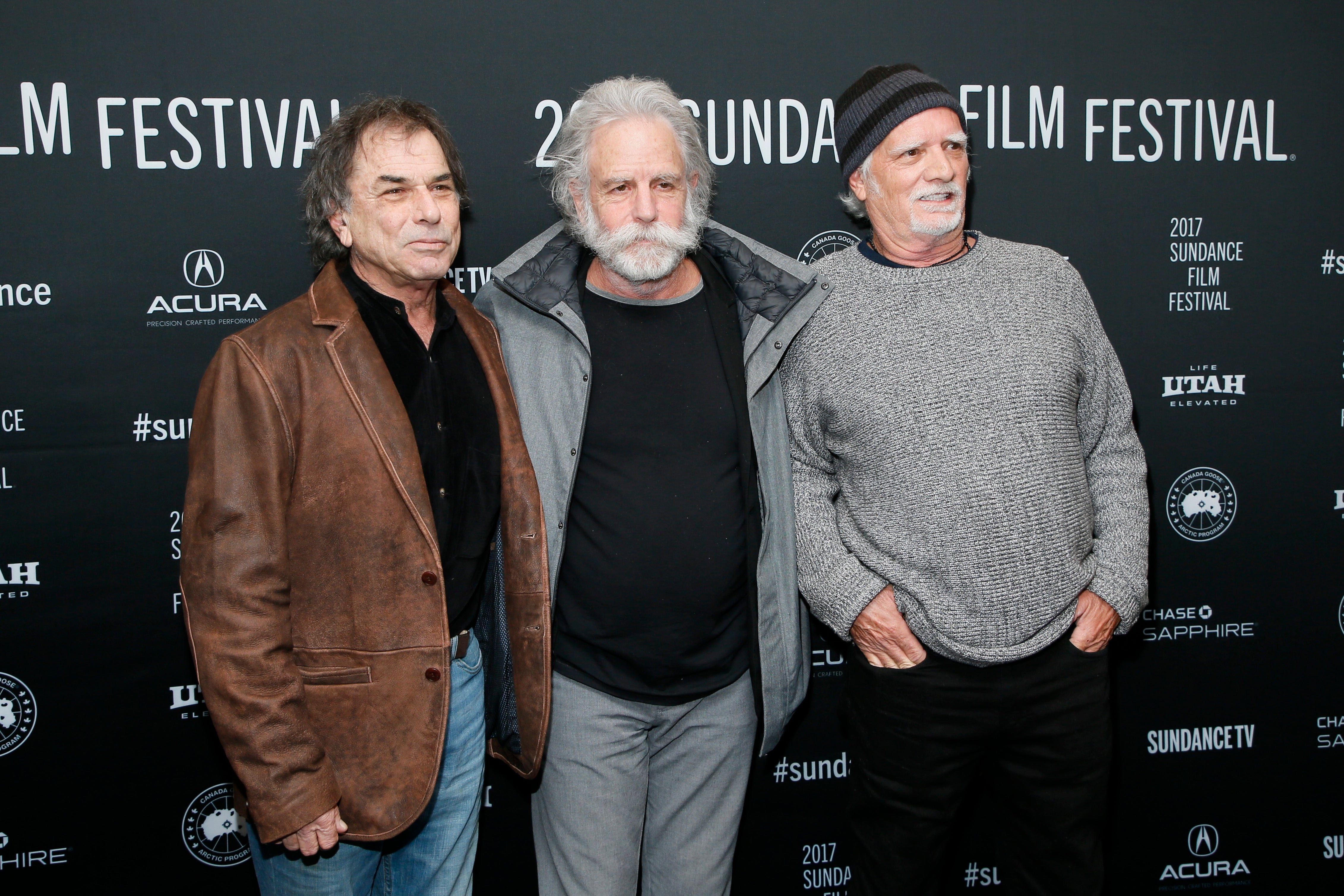 Mickey Hart, from left, Bob Weir, and Bill Kreutzmann (Photo by Danny Moloshok/Invision/AP)