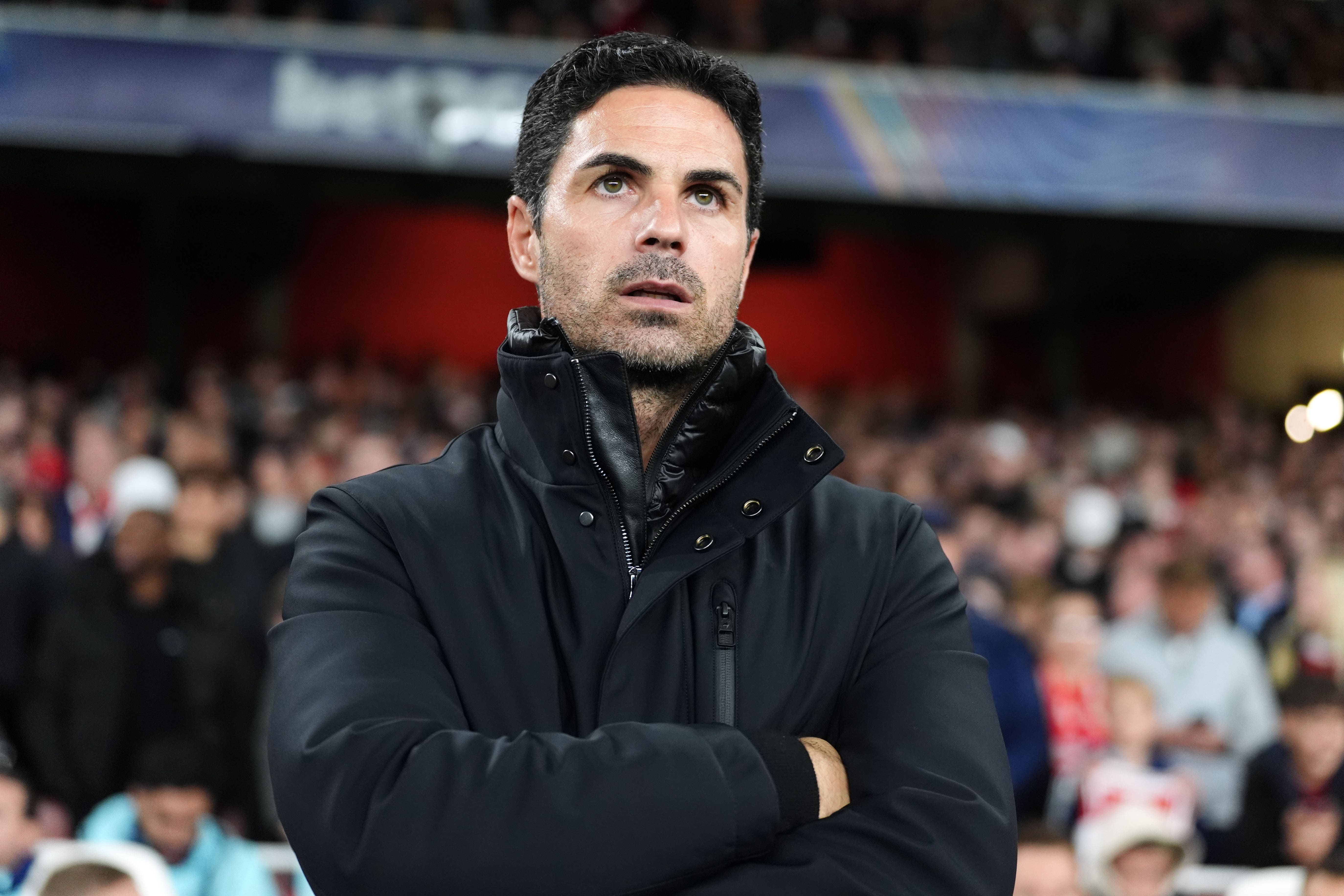 Mikel Arteta has a number of absentees for Sunday’s clash with Premier League leaders Liverpool (Adam Davy/PA)