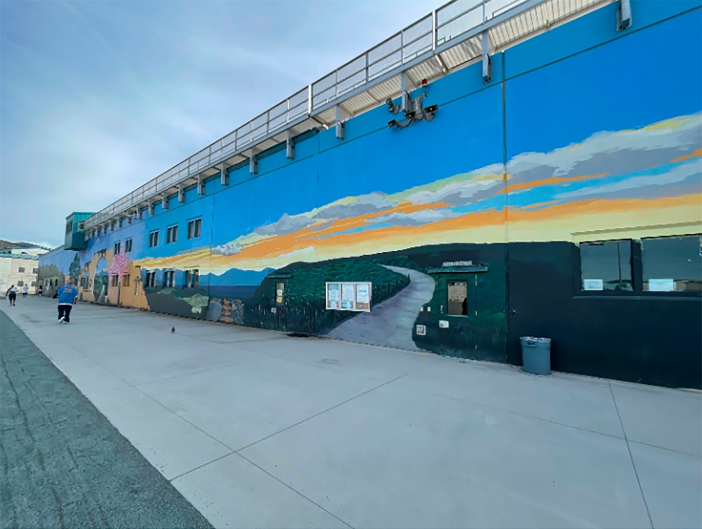 A mural inside the prison yard at the Richard J. Donovan Correctional Facility in San Diego, where Lyle and Erik Menendez launched a beautification program in 2018