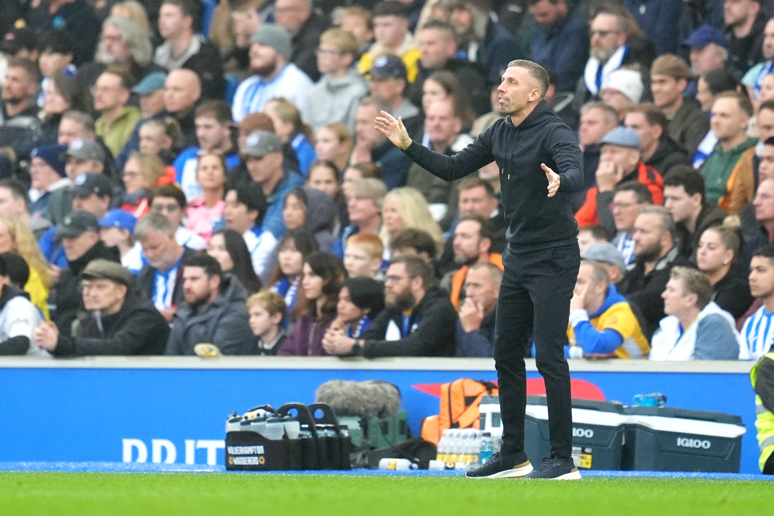 Gary O’Neil toasted Wolves salvaging a point at Brighton (Adam Davy/PA)