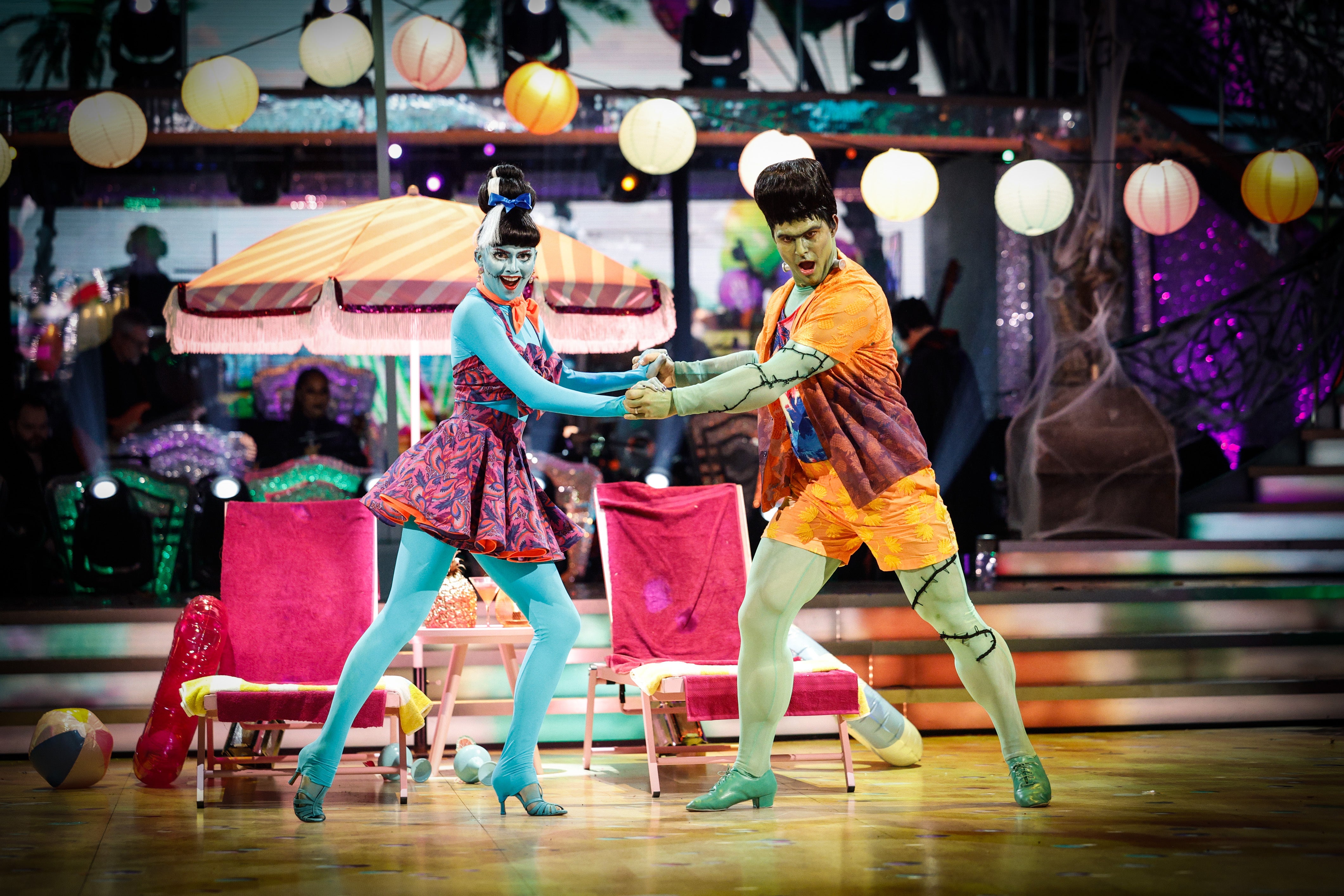 Tasha Ghouri and Aljaž Škorjanec danced a Frankenstein-themed Samba to ‘I Like to Move It’