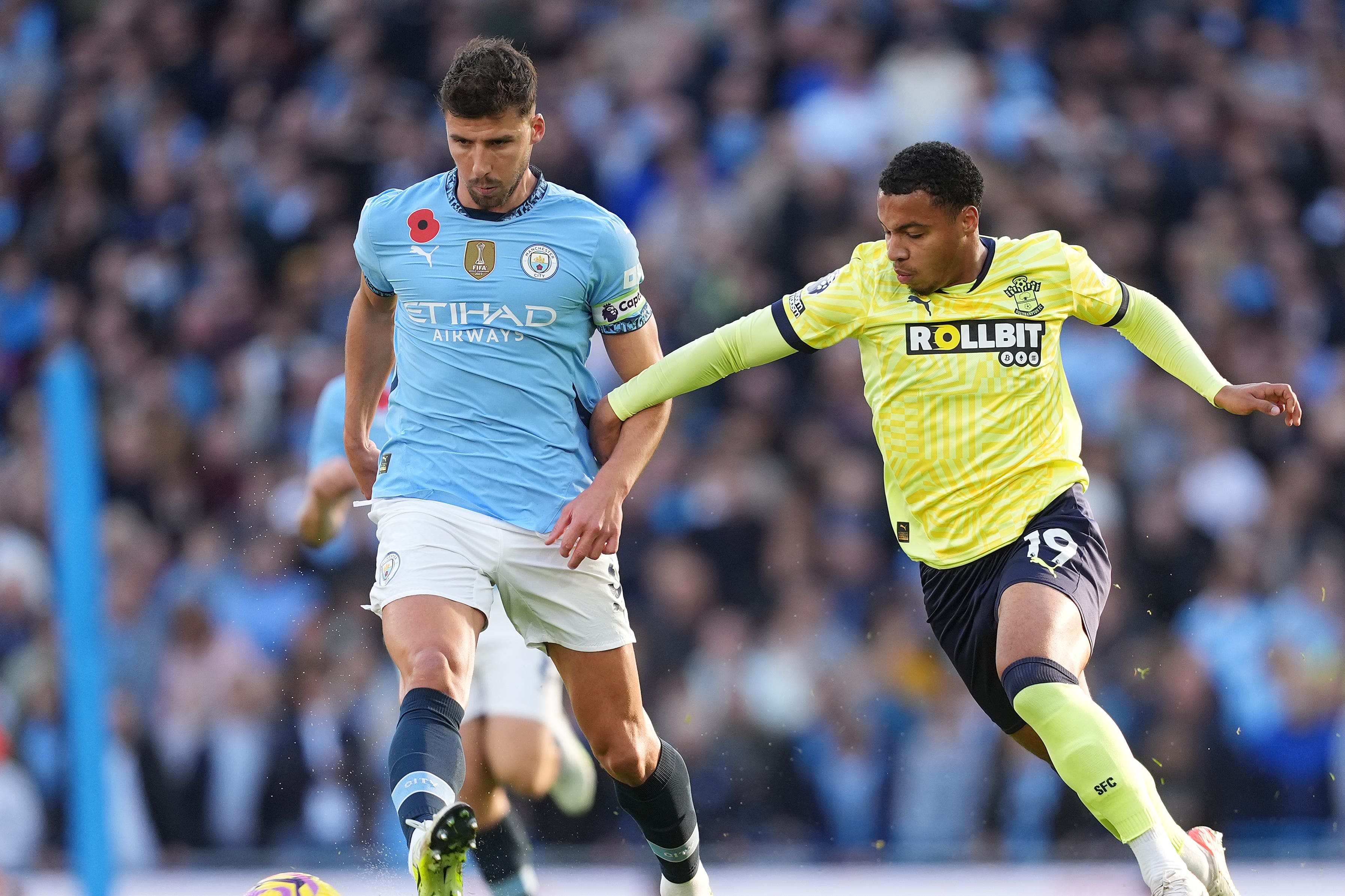 Ruben Dias helped Manchester City to a narrow win over Southampton