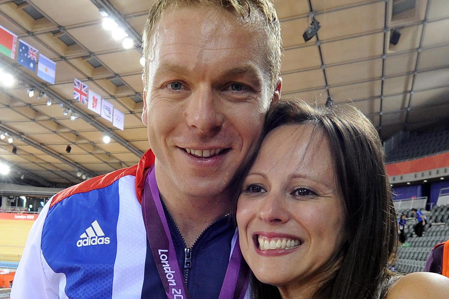 Sir Chris Hoy describes his wife as ‘the centre of my life’ (PA)