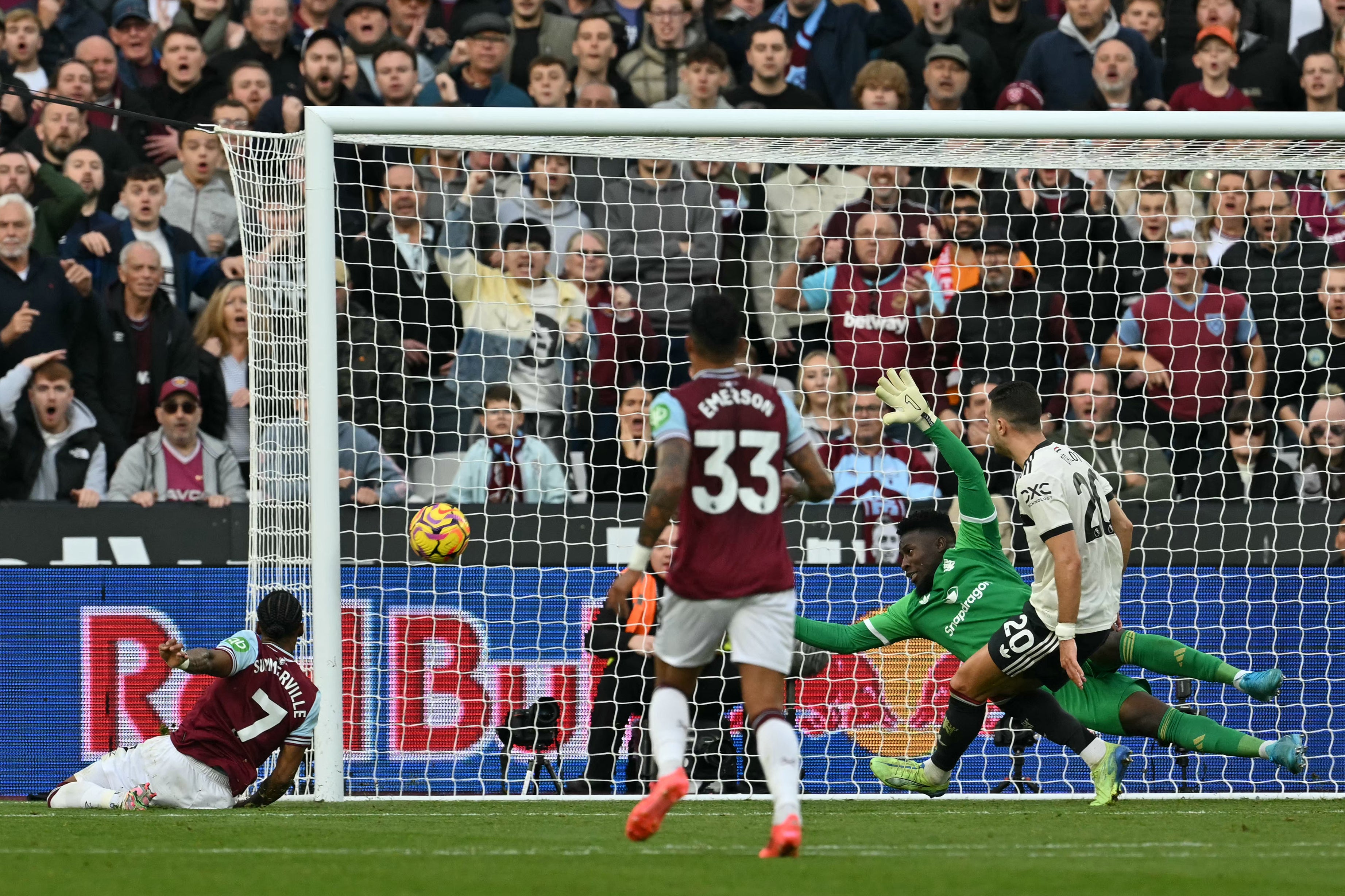 Crysencio Summerville scored his first goal for West Ham