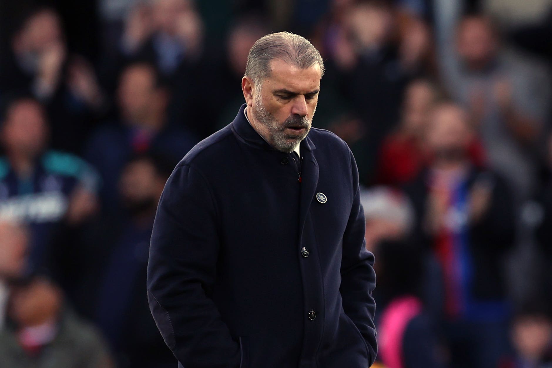 Ange Postecoglou’s Spurs went down 1-0 at Selhurst Park (Steven Paston/PA)