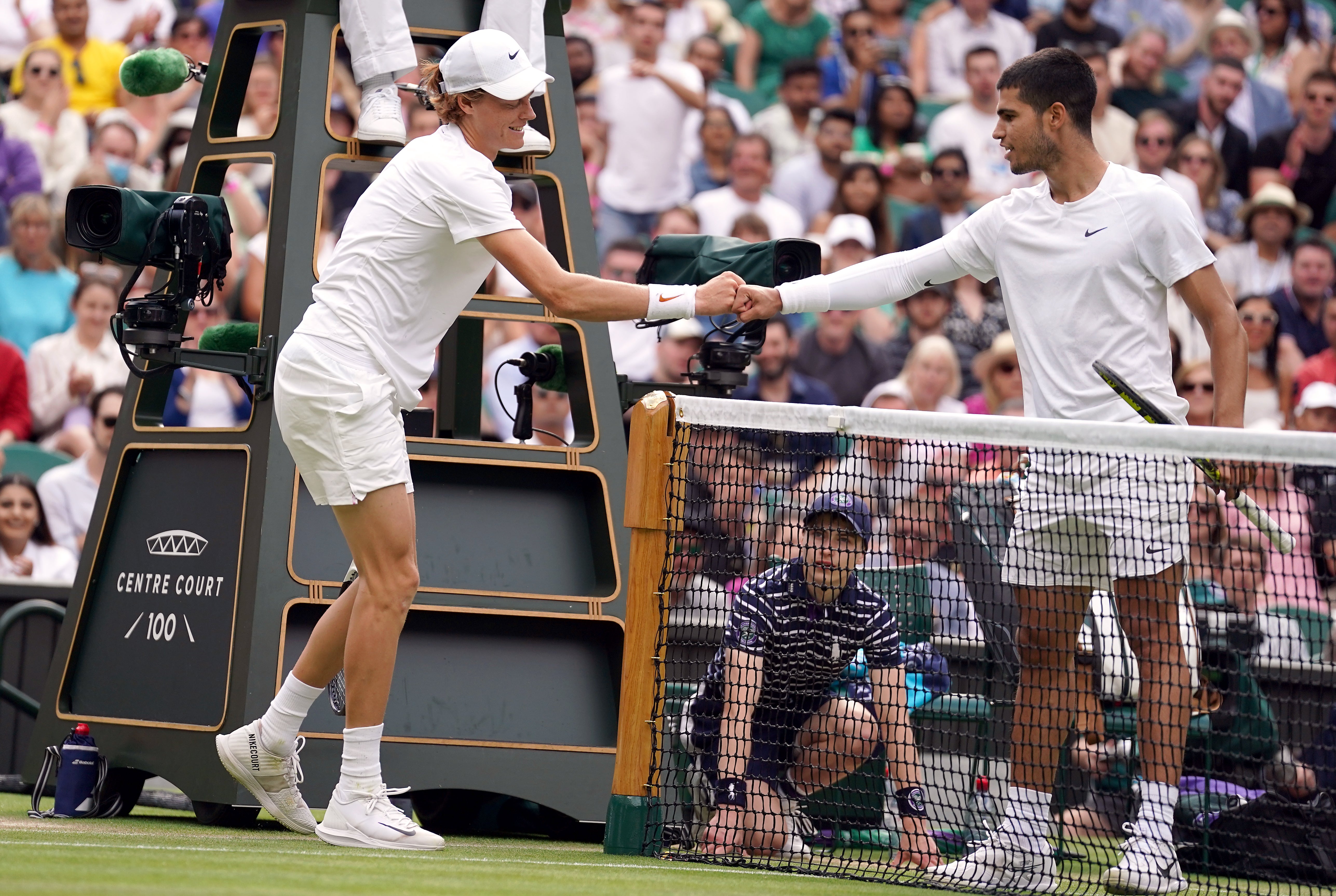 Jannik Sinner, left, and Carlos Alcaraz, right, are the top two players in the world (Adam Davy/PA)