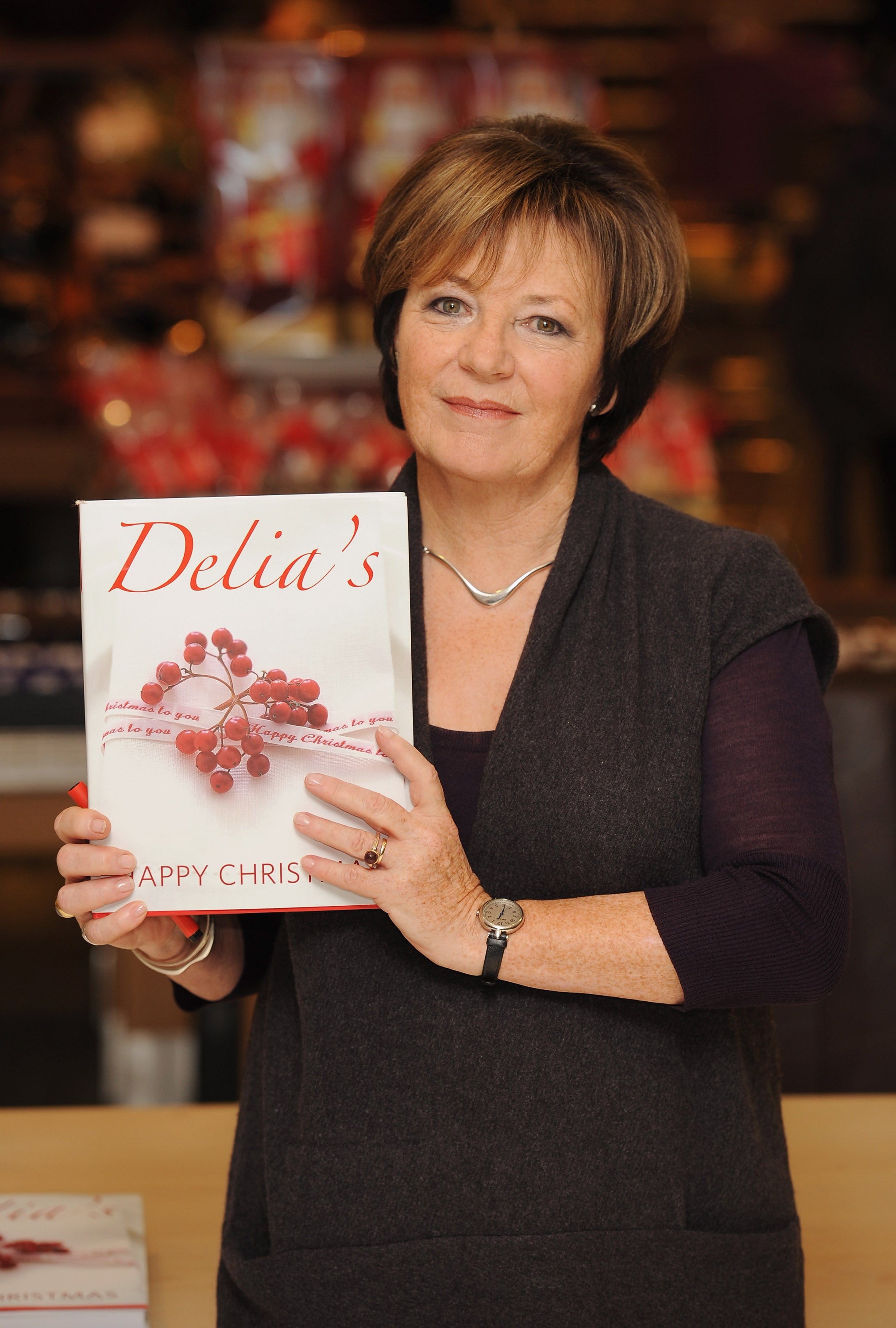 Smith at the launch for her 2009 ‘Delia’s Happy Christmas’ cookery book launch