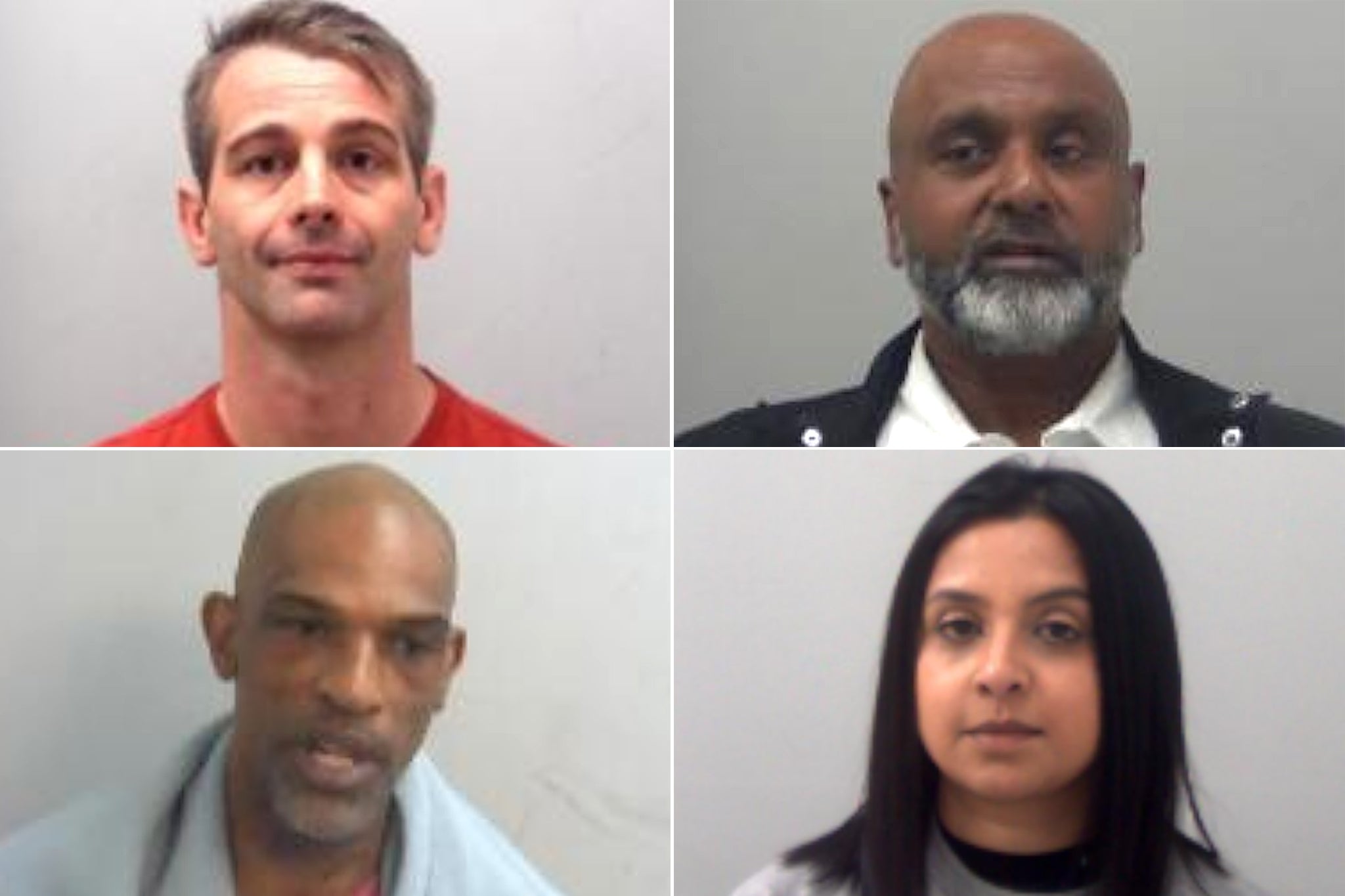 A group of four people who turned up at a court with a set of handcuffs and demanded to know where the senior coroner was have been jailed for their roles in a conspiracy to kidnap and falsely imprison him