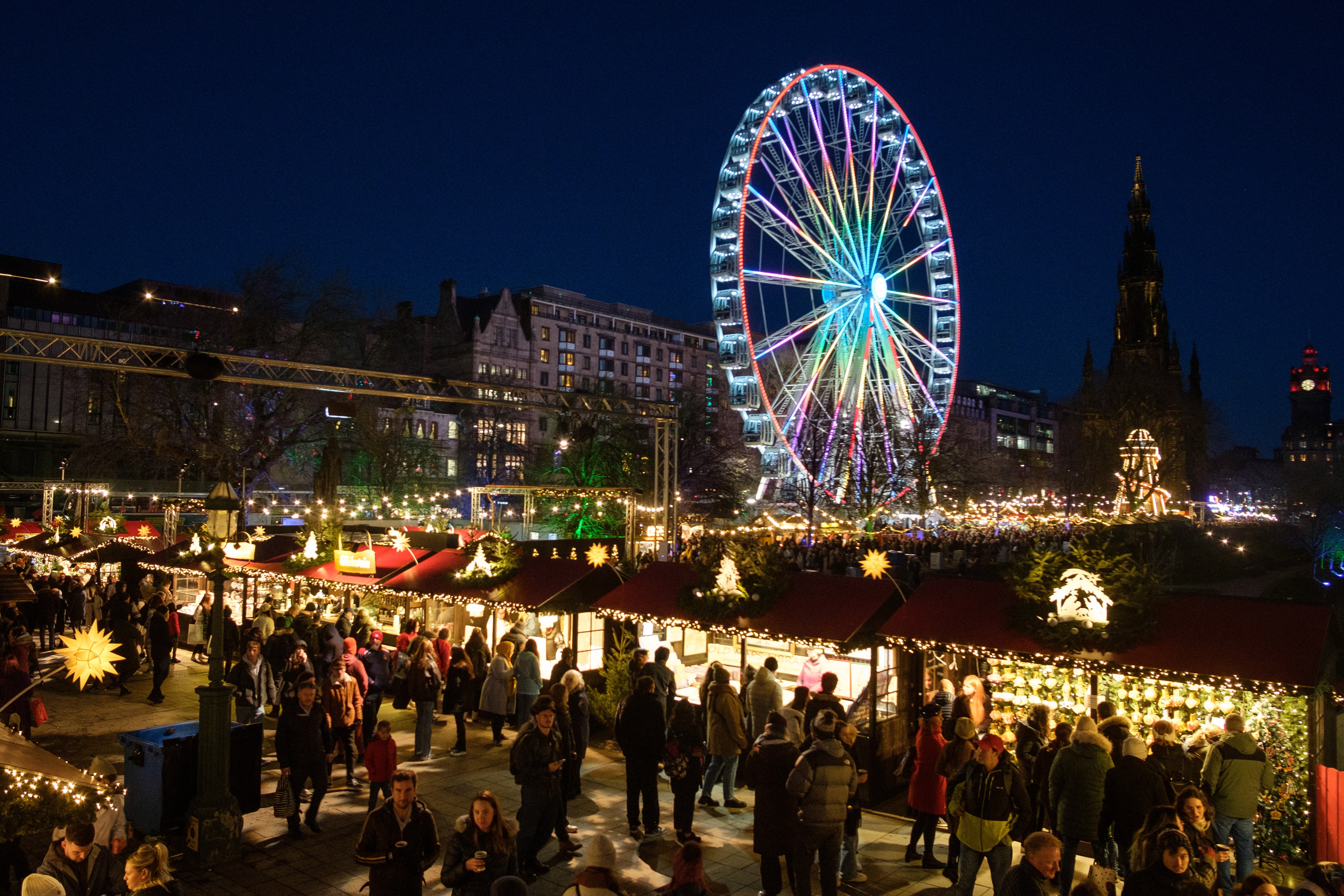 Edinburgh sparkles under a festive big wheel