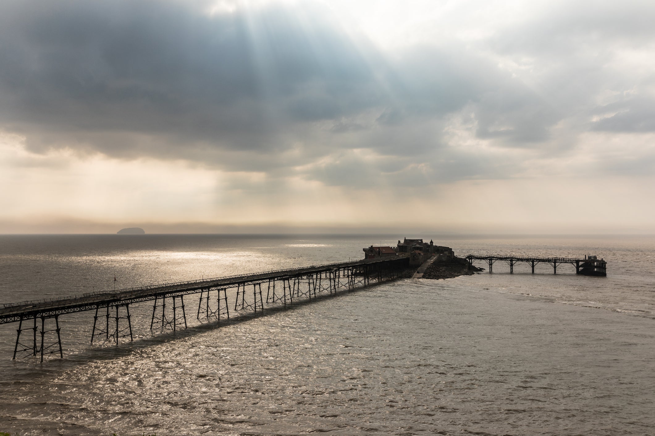 The island on the end of the pier has been used by the RNLI since 1882