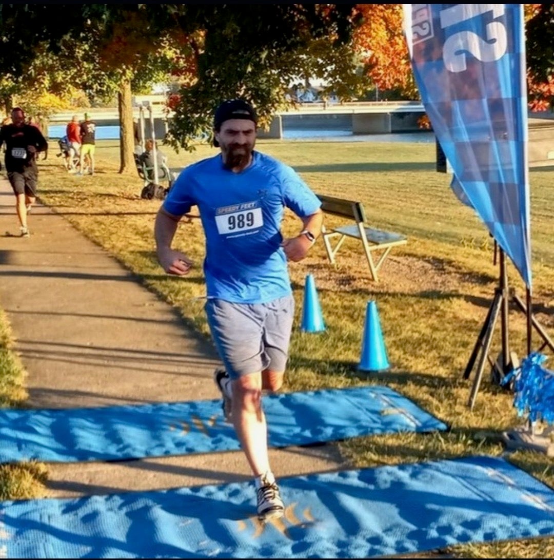 Robert Schock pictured running a marathon. Schock was planning to go on a run through Washington’s North Cascades National Park when he got lost