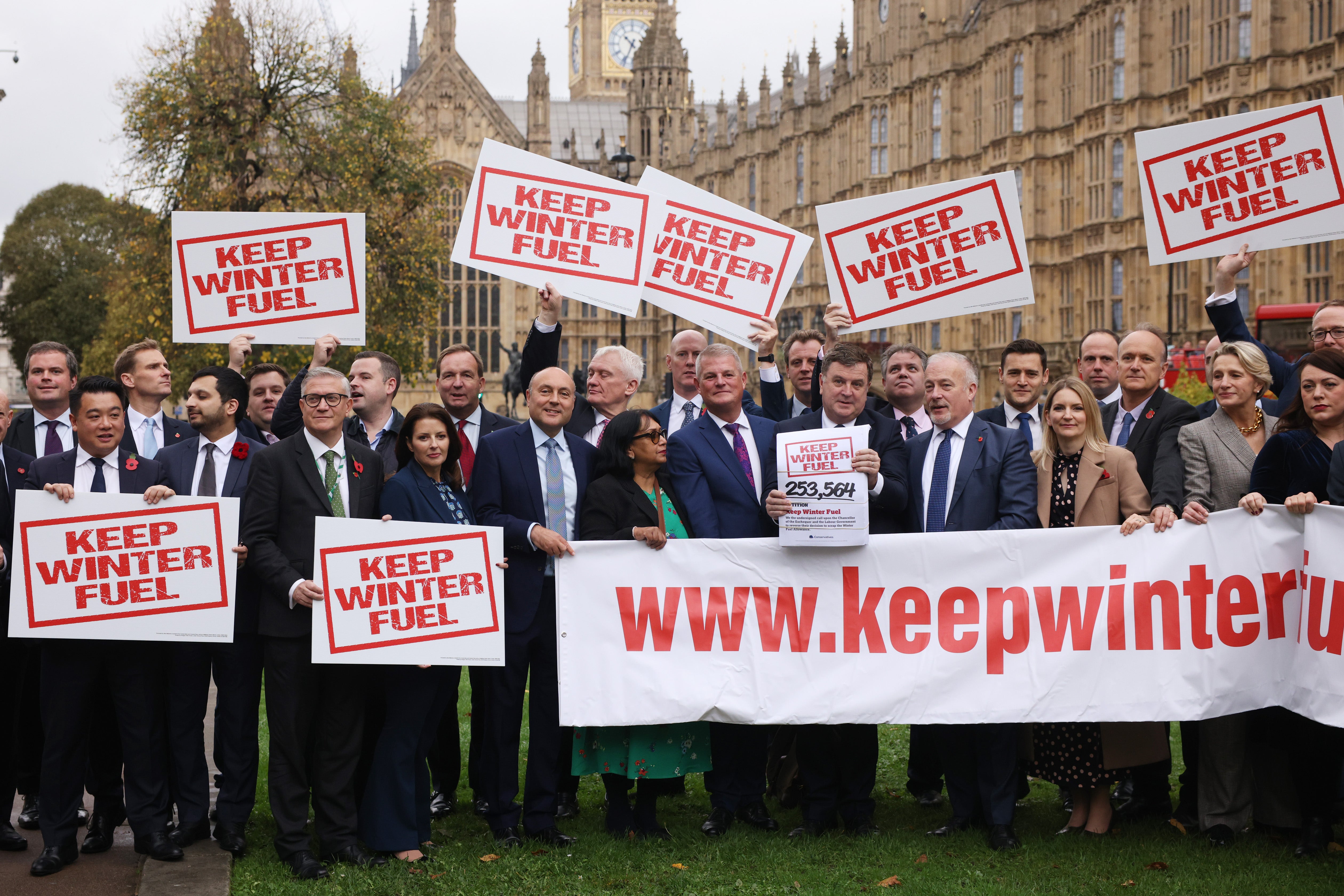 Conservative MPs protested last month against making the winter fuel payment means-tested