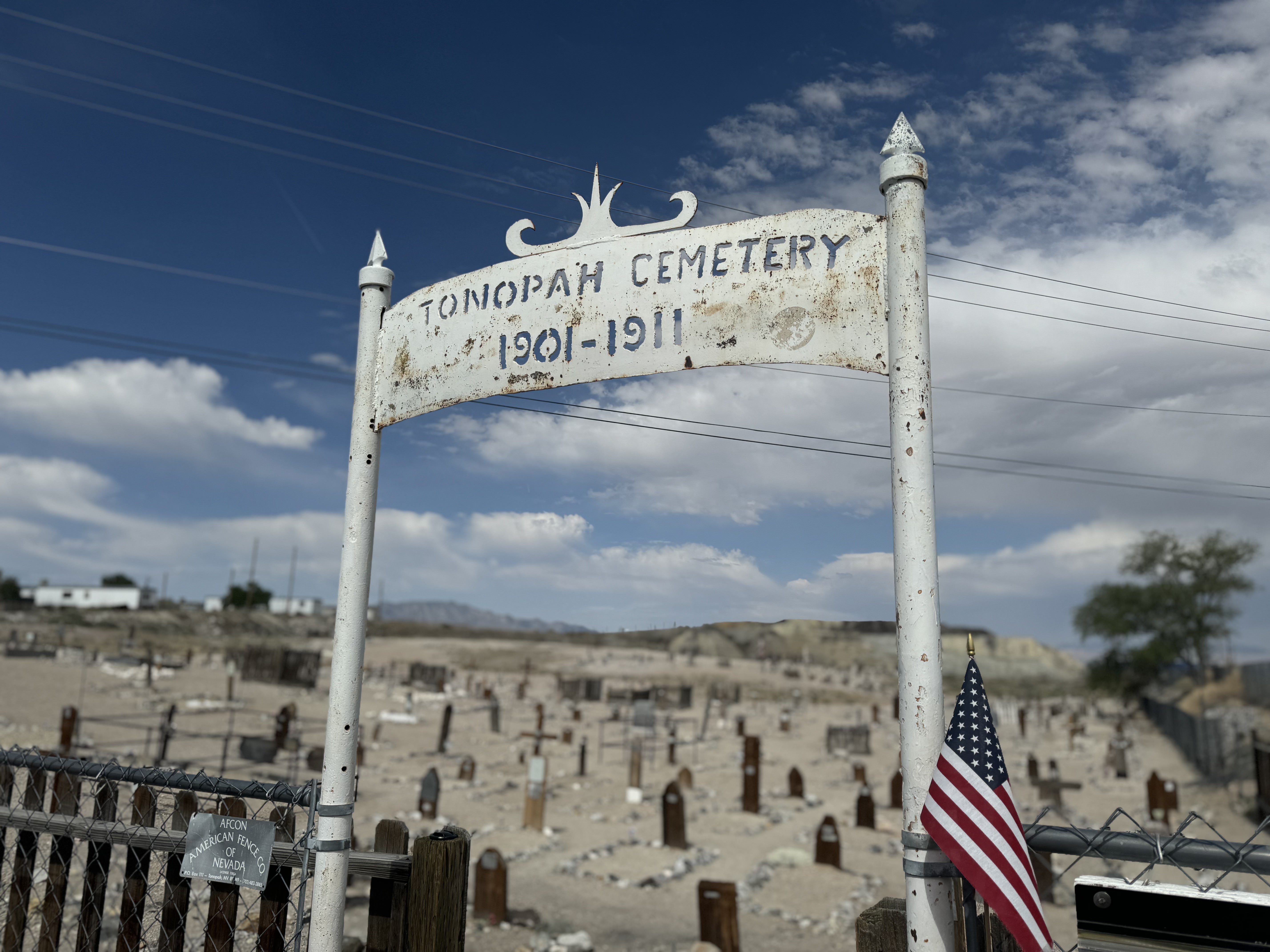 The Tonopah Cemetery is where miners and victin’s of a 1901 plague are laid to rest