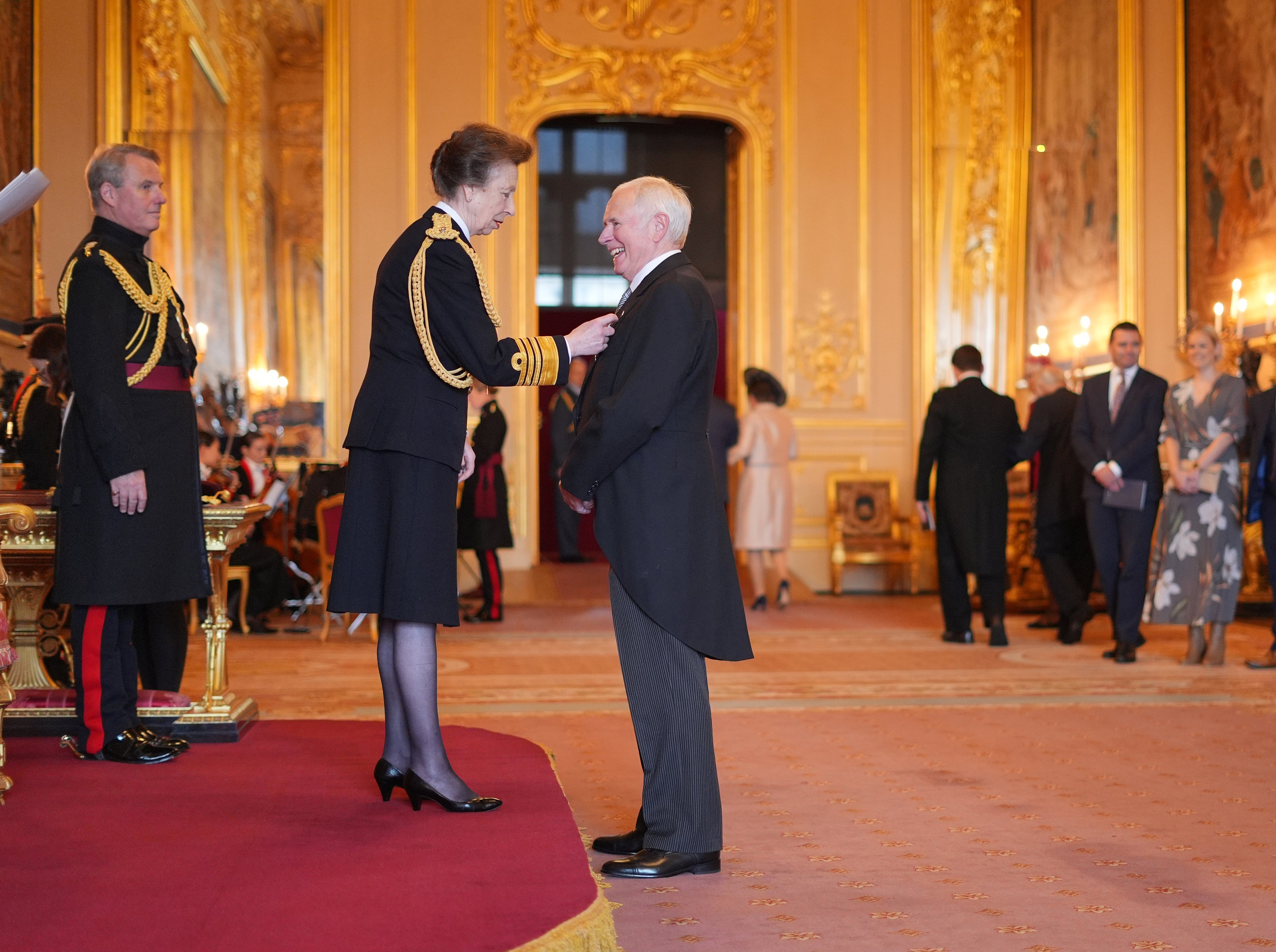 Nicholas Owen, from Kinver, is made a Member of the Order of the British Empire by Princess Anne