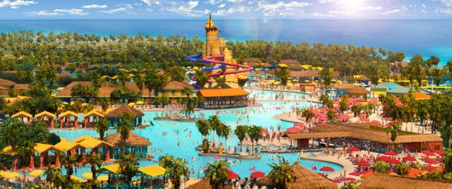 <p>An artist's rendering shows Carnival Corps Celebration Key, a private 65 acres destination on Grand Bahama set to open in 2025</p>